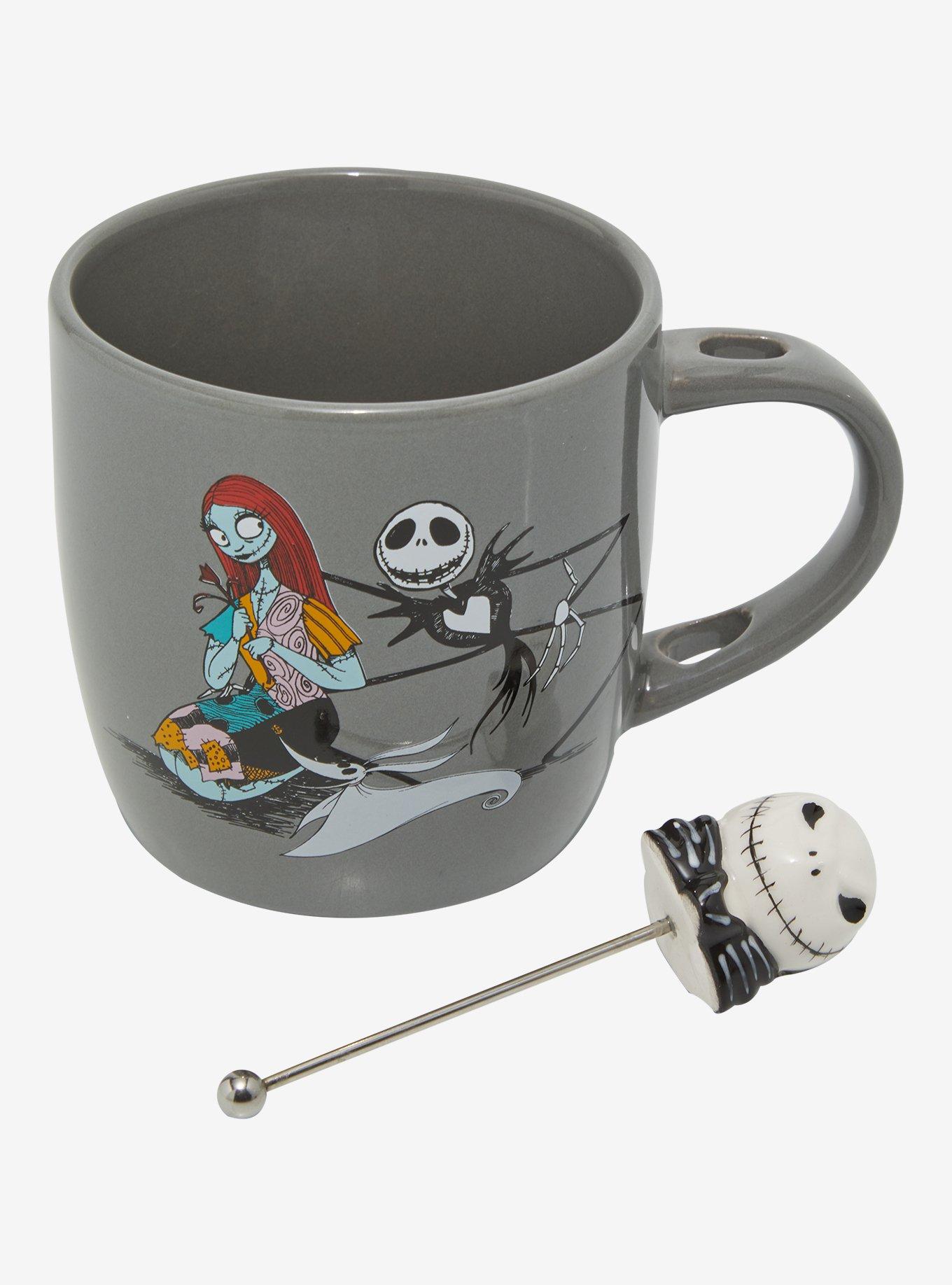 Disney The Nightmare Before Christmas Jack Skellington & Sally Mug with Figural Stirrer, , alternate