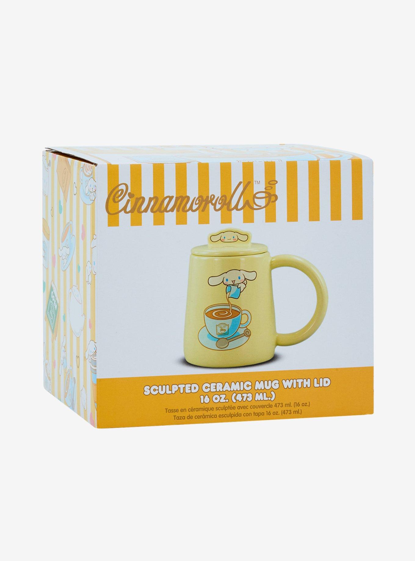 Sanrio Cinnamoroll Coffee Yellow Mug with Lid, , alternate