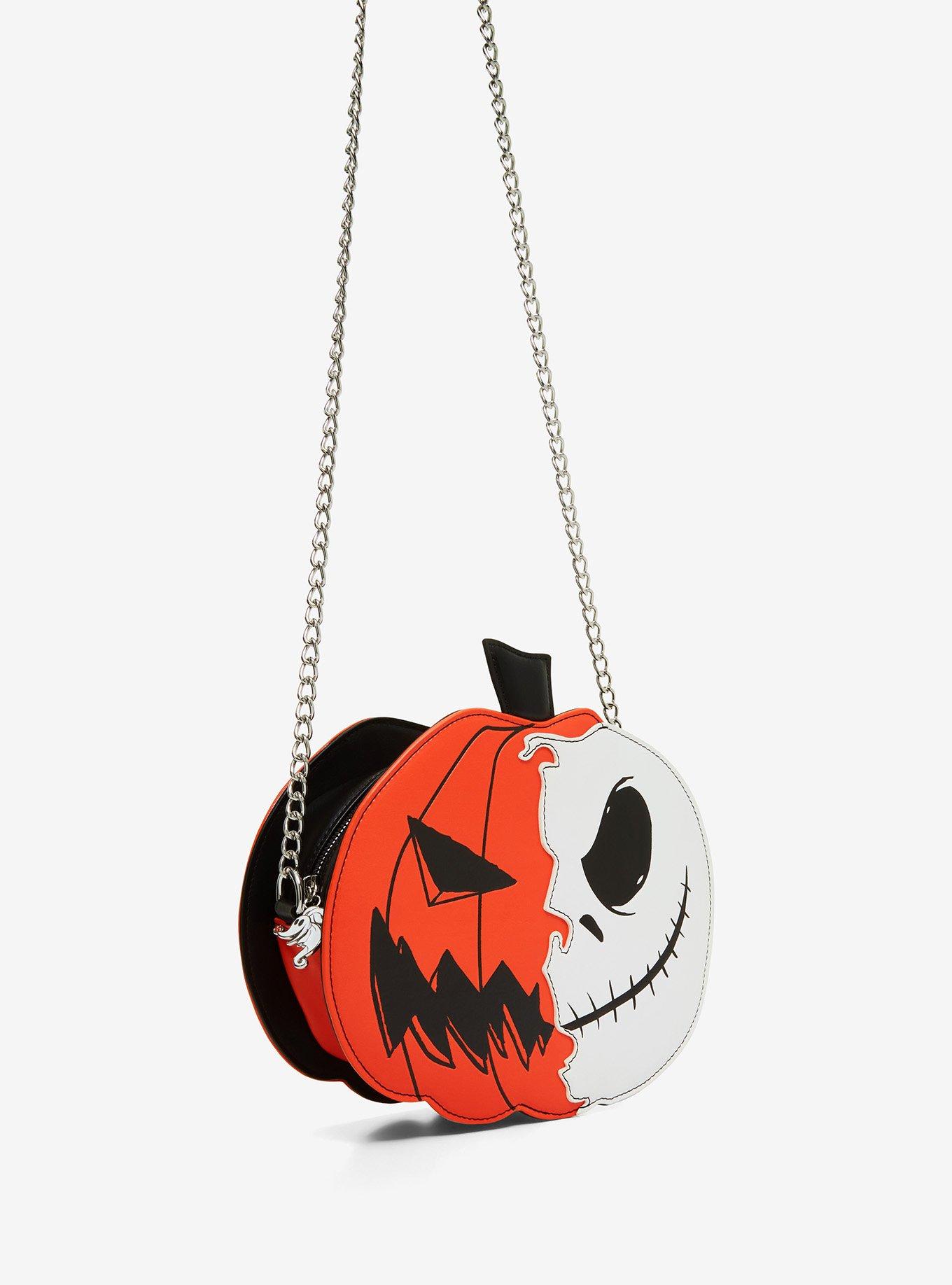 The Nightmare Before Christmas Jack Pumpkin Split Glow-In-The-Dark Crossbody Bag, , alternate