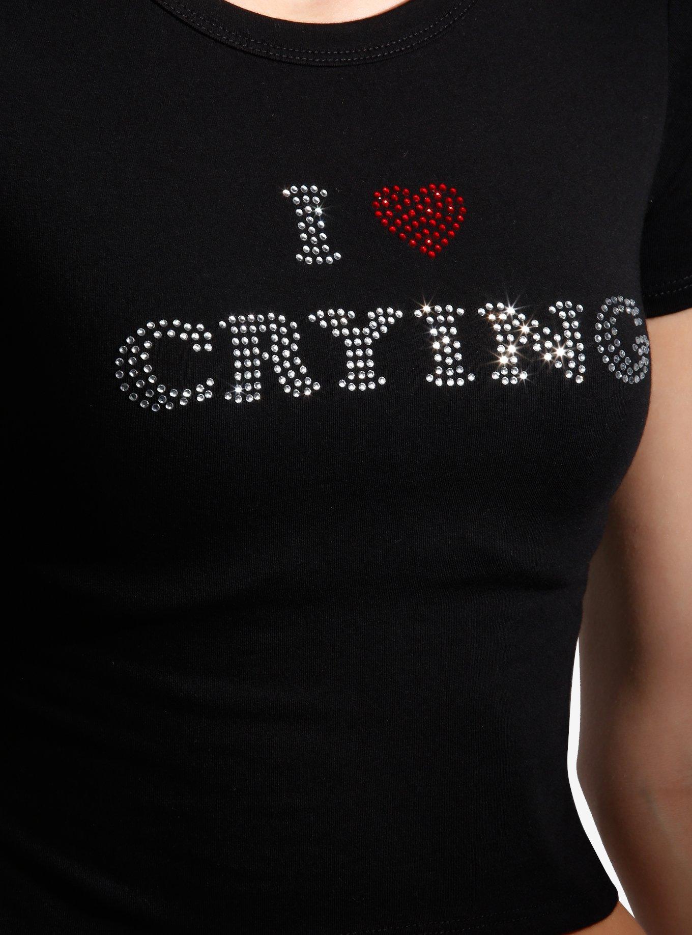 I Love Crying Rhinestone Girls Baby T-Shirt, MULTI, alternate