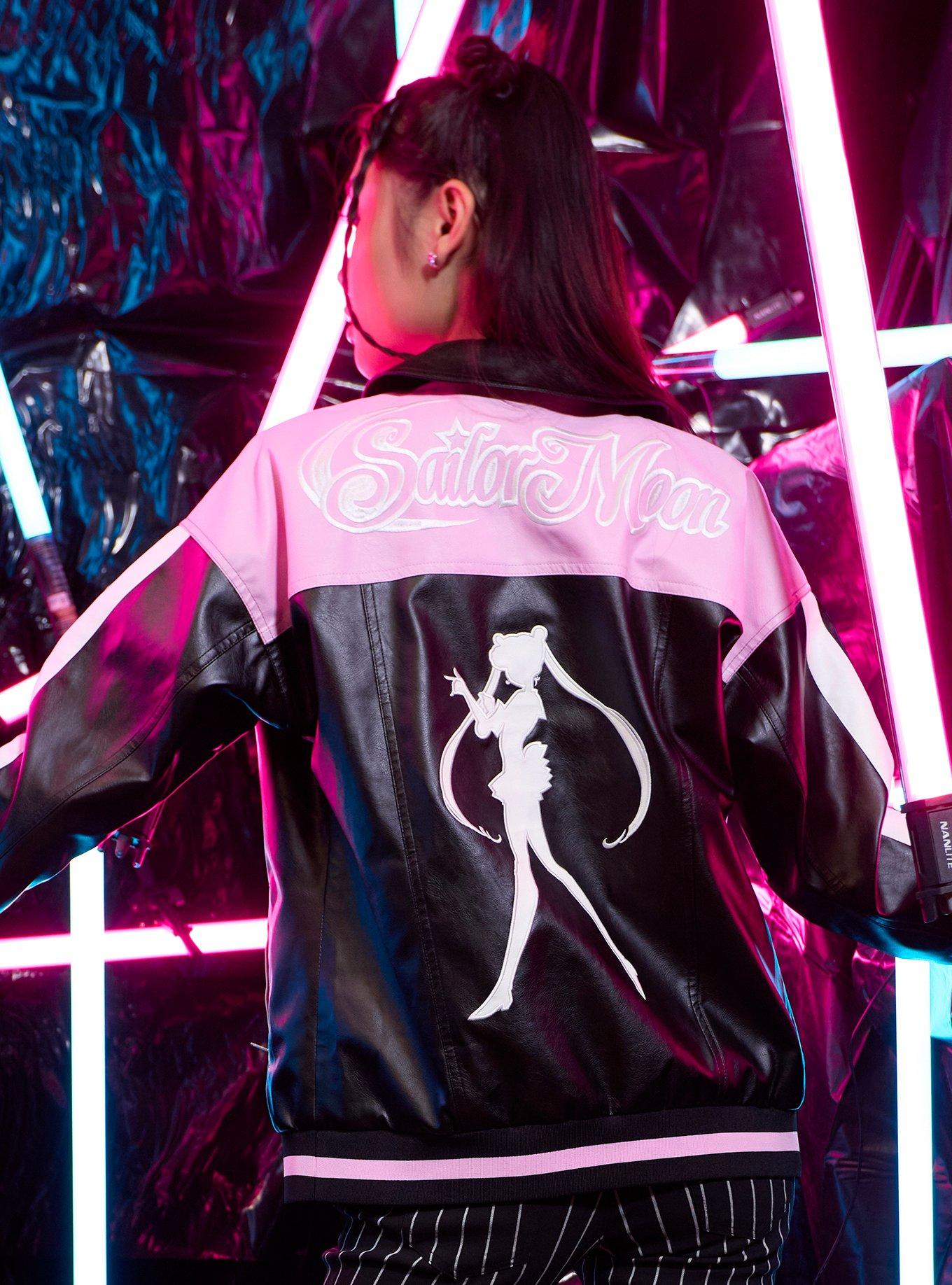 Pretty Guardian Sailor Moon Bow Faux Leather Jacket, , hi-res