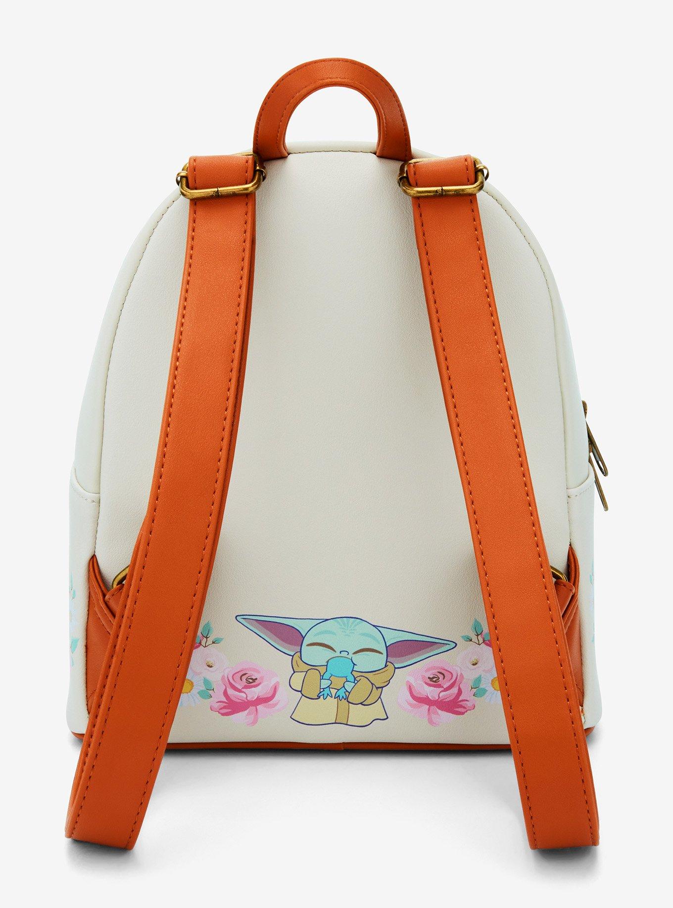 Loungefly Star Wars The Mandalorian Grogu With Frogs & Flowers Mini Backpack, , alternate