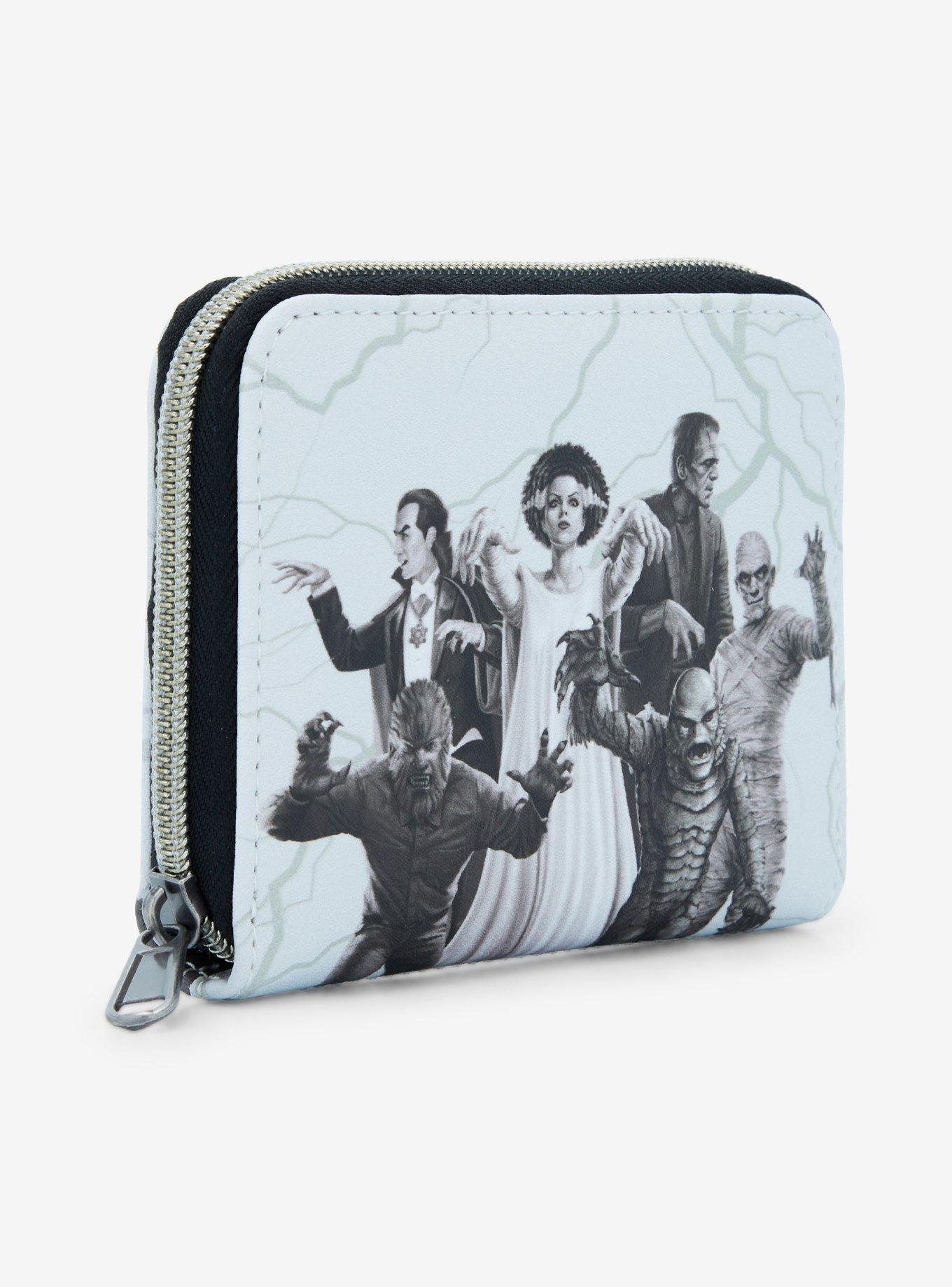 Loungefly Universal Monsters Glow-In-The-Dark Mini Zipper Wallet, , hi-res