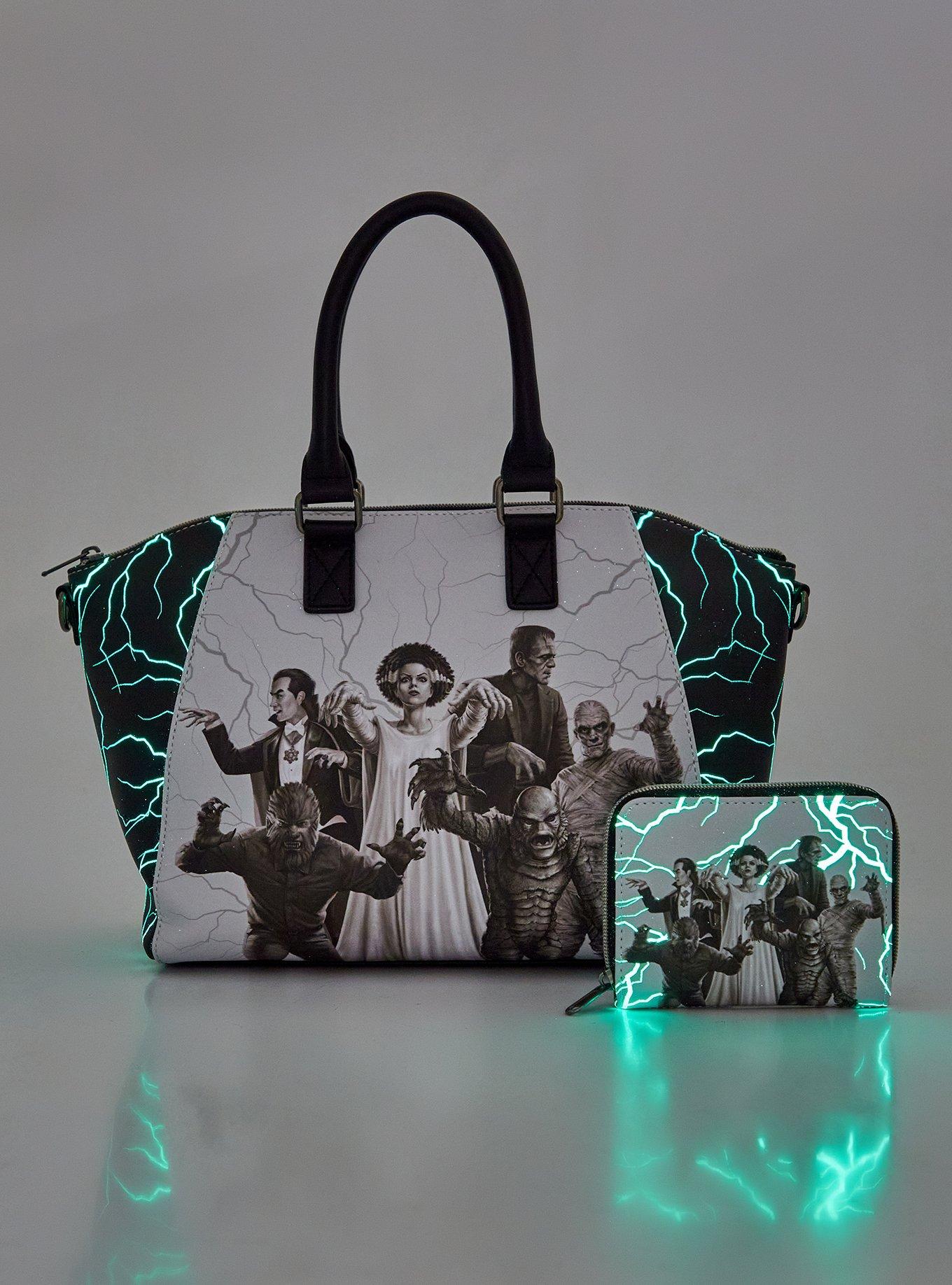 Loungefly Universal Monsters Glow-In-The-Dark Mini Zipper Wallet, , alternate