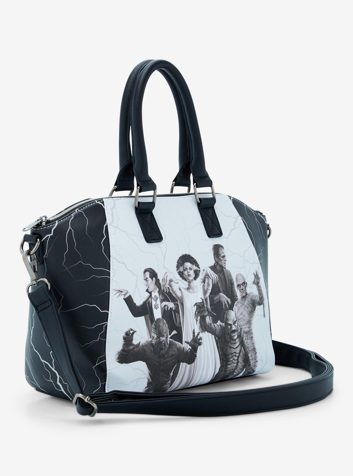 Loungefly Universal Monsters Glow-In-The-Dark Satchel Bag, , hi-res