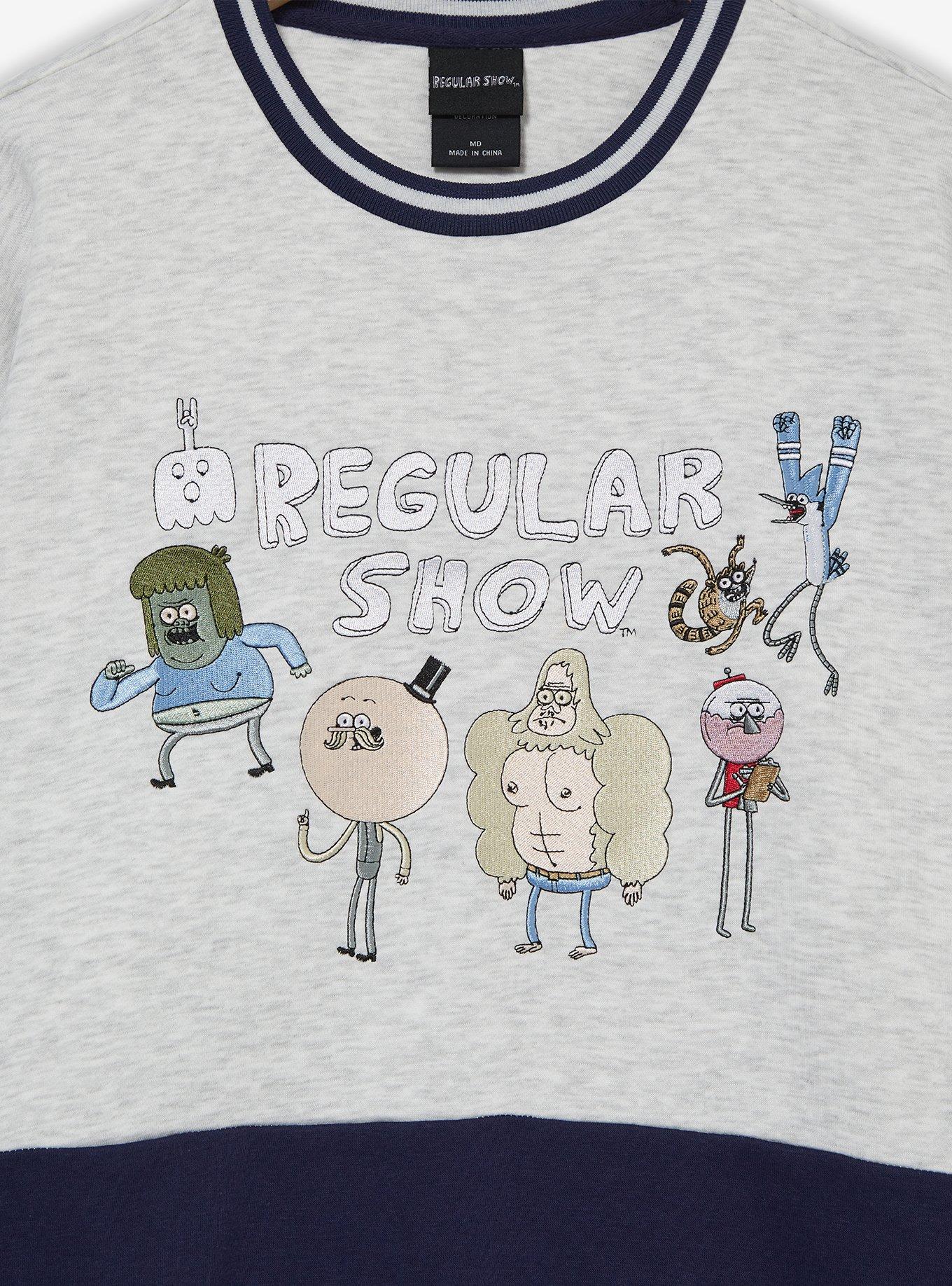 Regular Show Group Portrait Panel Crewneck - BoxLunch Exclusive, BLUE, alternate