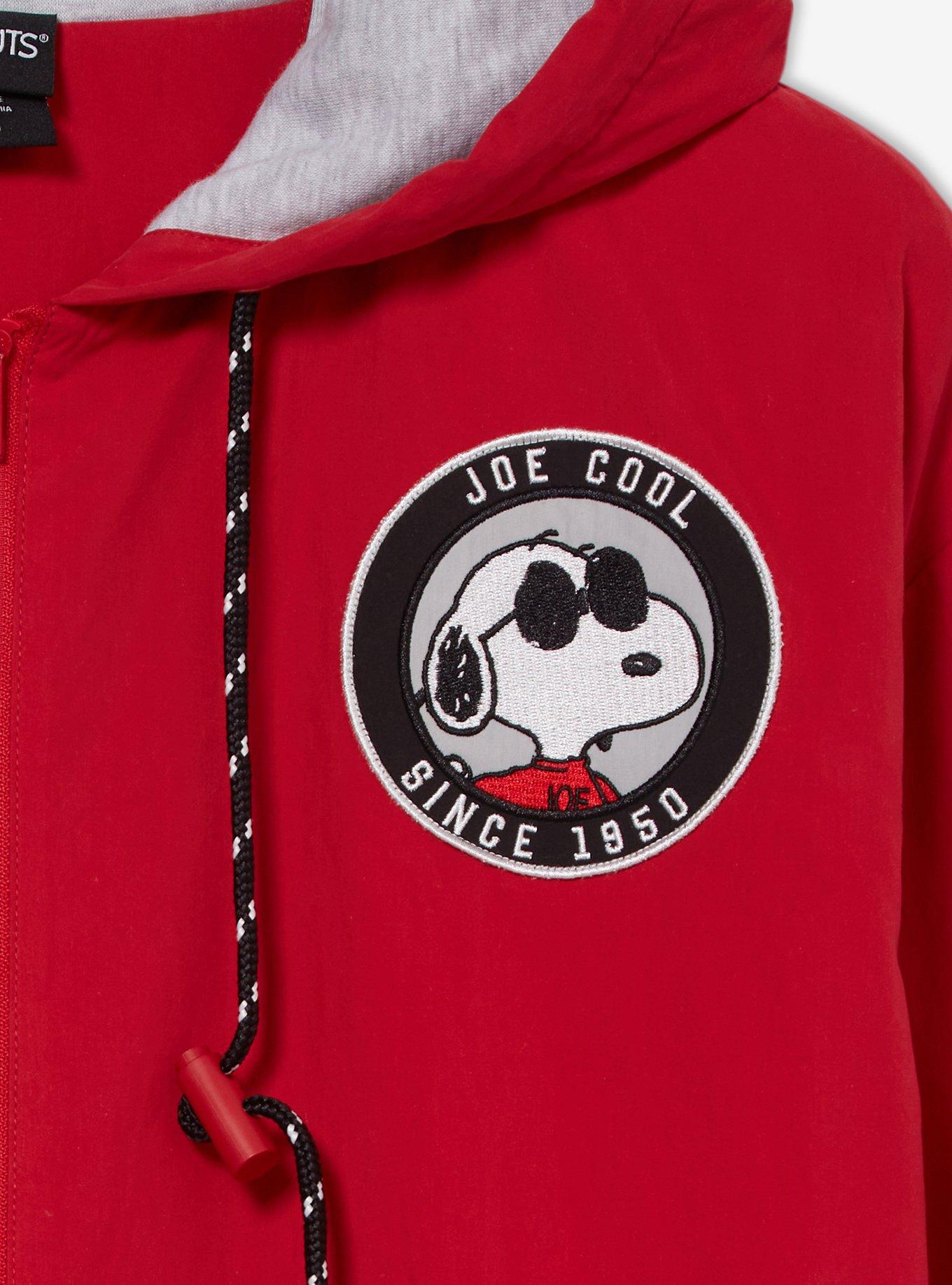 Peanuts Snoopy Joe Cool Color Block Windbreaker - BoxLunch Exclusive, RED, alternate