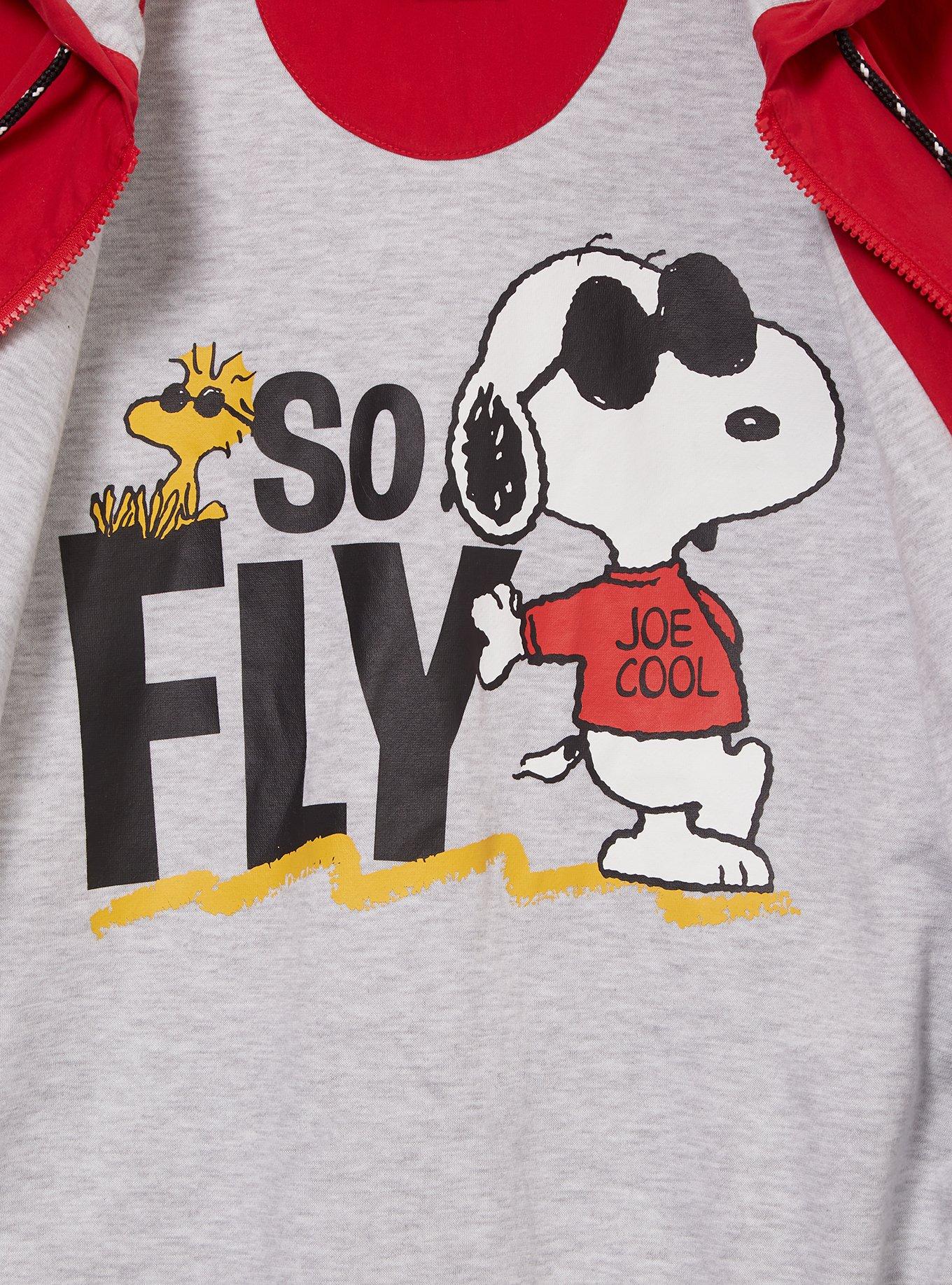 Peanuts Snoopy Joe Cool Color Block Windbreaker - BoxLunch Exclusive, RED, alternate