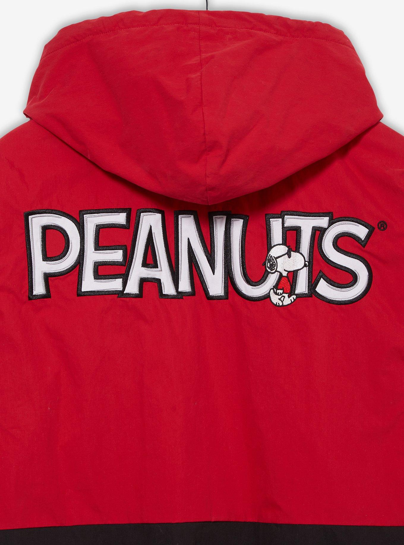 Peanuts Snoopy Joe Cool Color Block Windbreaker - BoxLunch Exclusive, RED, alternate