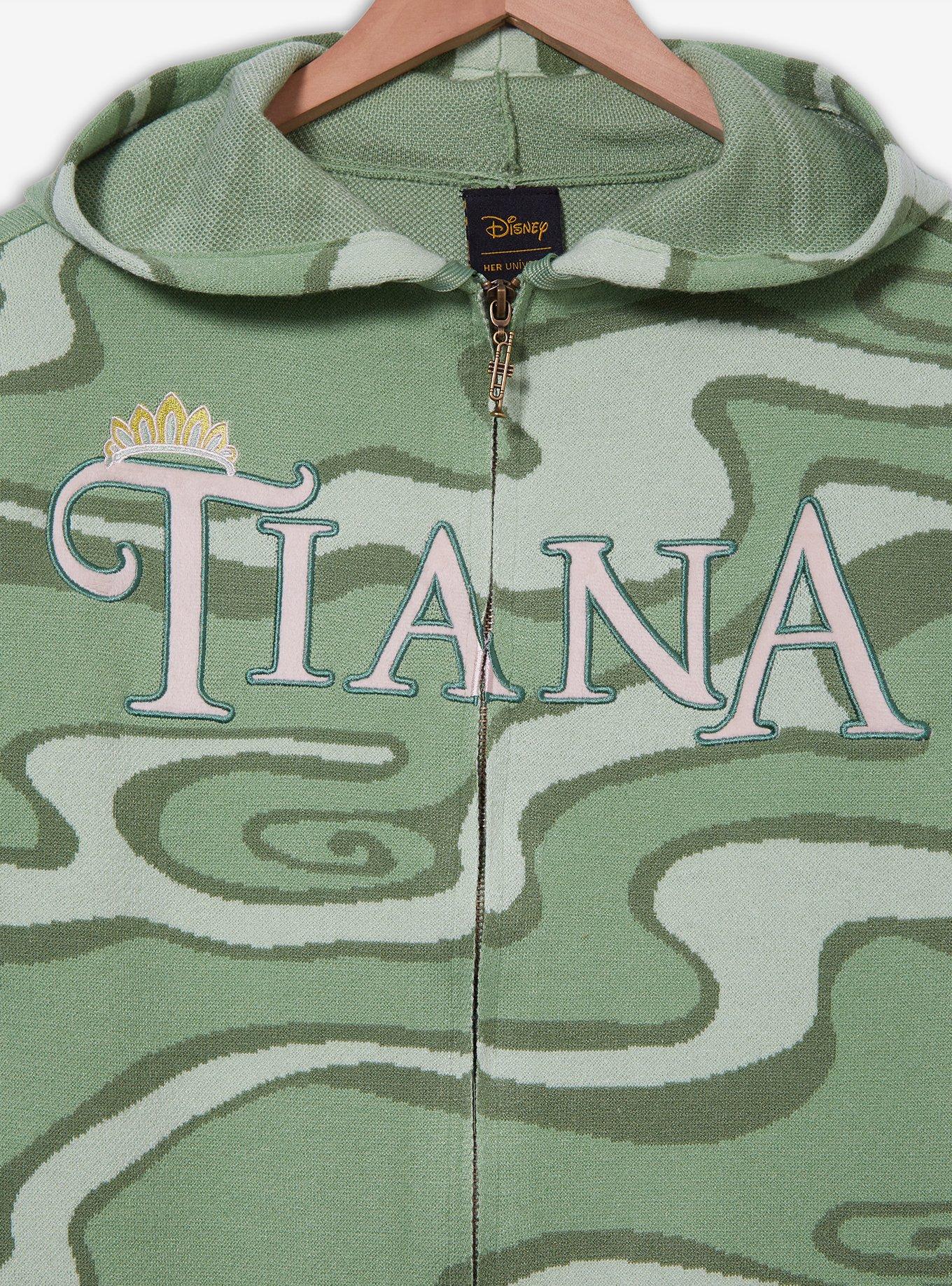 Her Universe Disney The Princess and The Frog Tiana Wave Knit Women's Plus Size Zip Hoodie - BoxLunch Exclusive, MULTI, alternate
