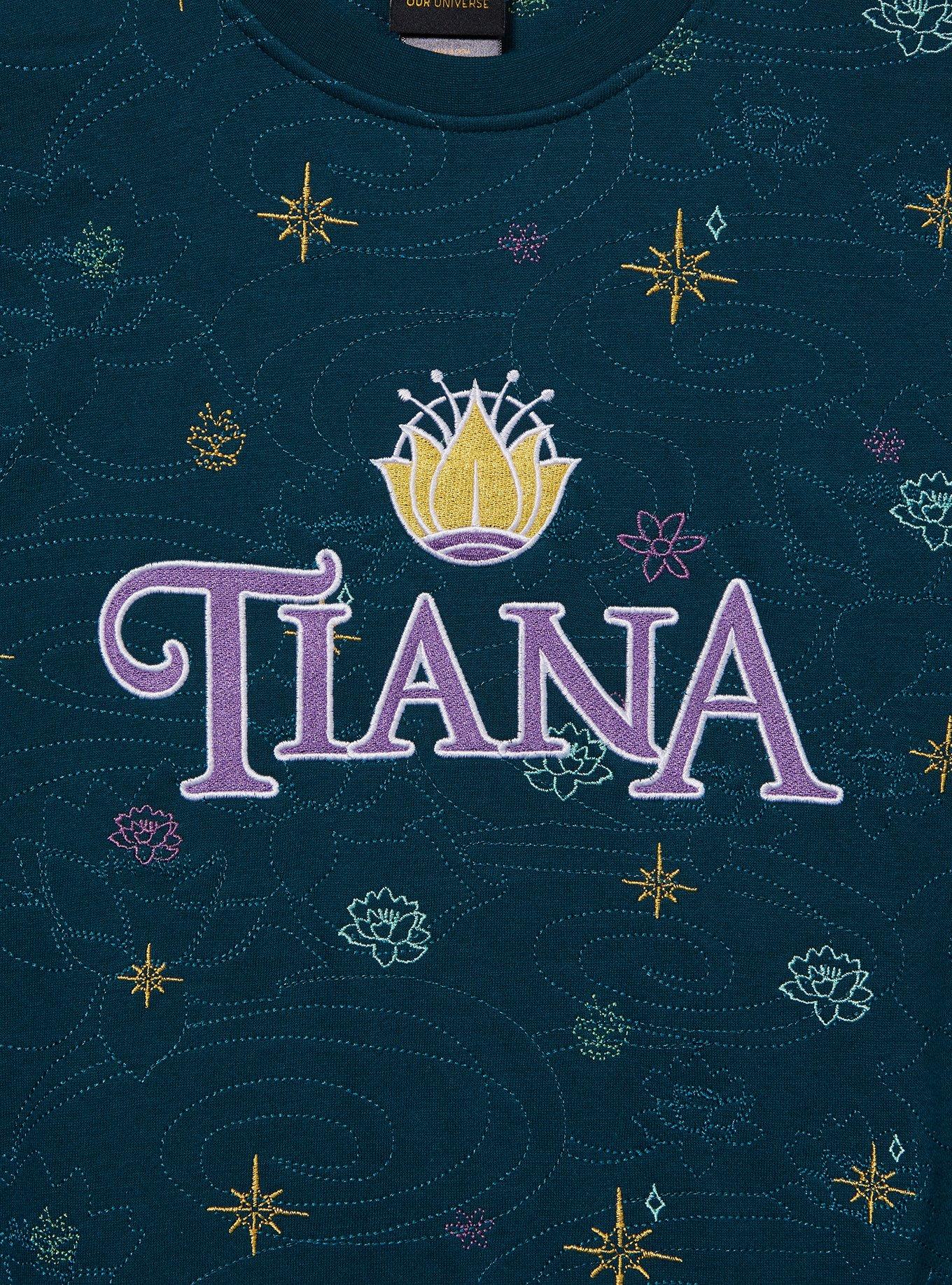 Disney The Princess and the Frog Tiana Embroidered Icons Crewneck - BoxLunch Exclusive, FOREST, alternate