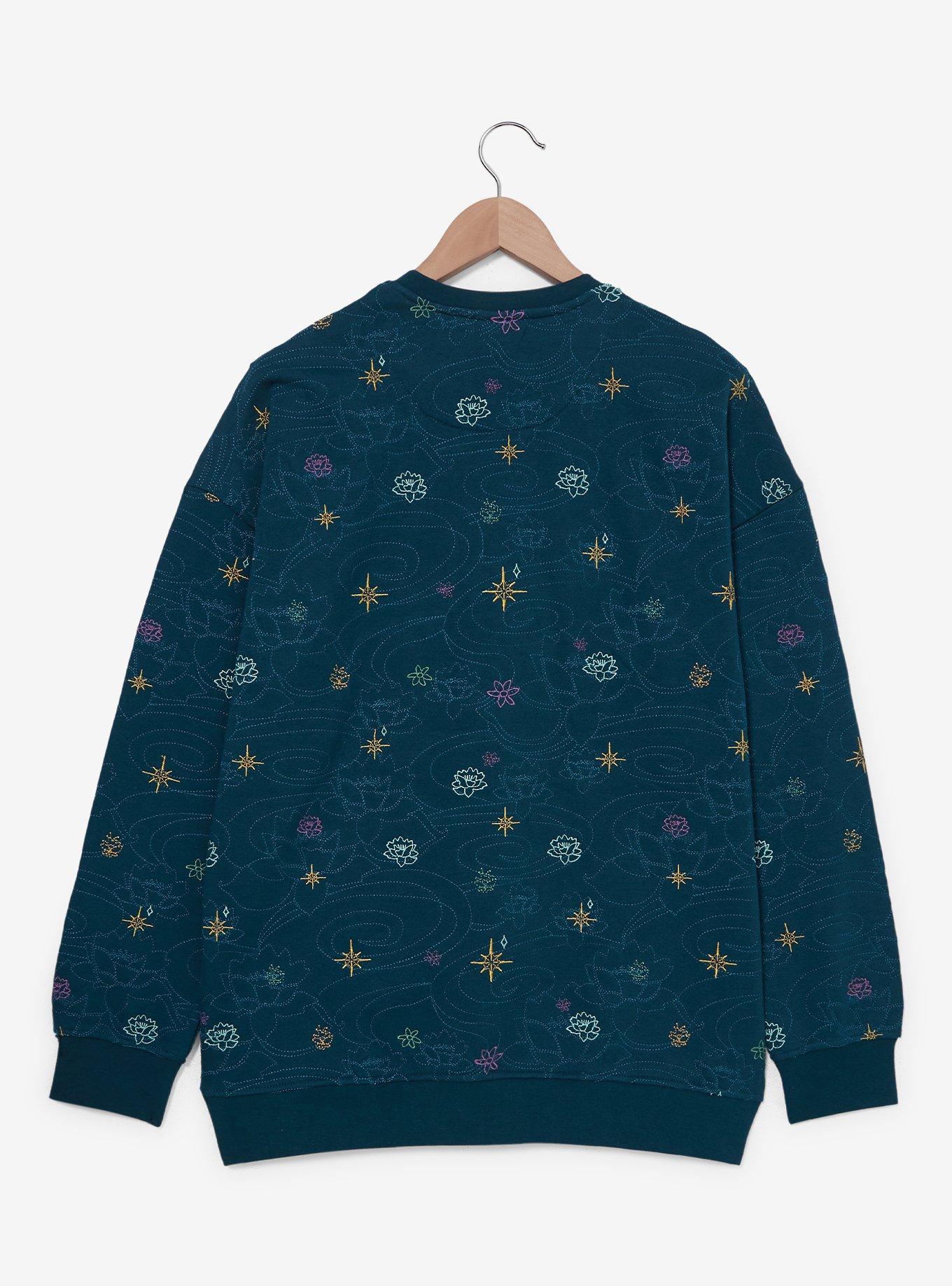 Disney The Princess and the Frog Tiana Embroidered Icons Crewneck - BoxLunch Exclusive, FOREST, alternate