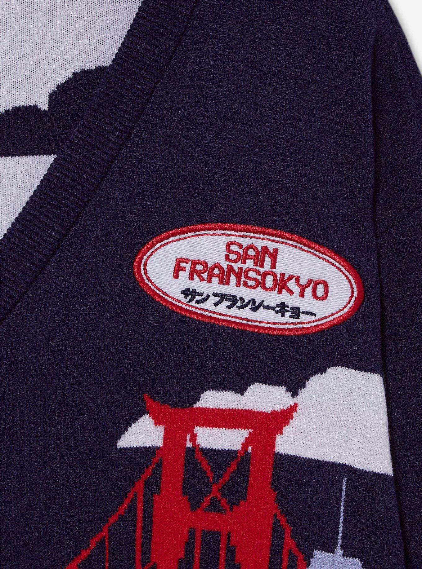 Disney Big Hero 6 Baymax San Fransokyo Scenic Women's Cardigan — BoxLunch Exclusive, NAVY, alternate