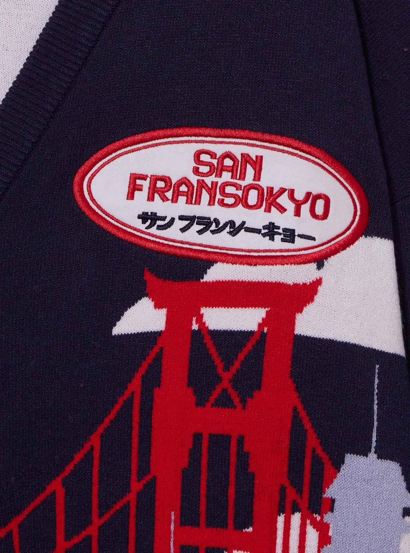 Disney Big Hero 6 Baymax San Fransokyo Women's Plus Size Cardigan &mdash; BoxLunch Exclusive, NAVY, alternate