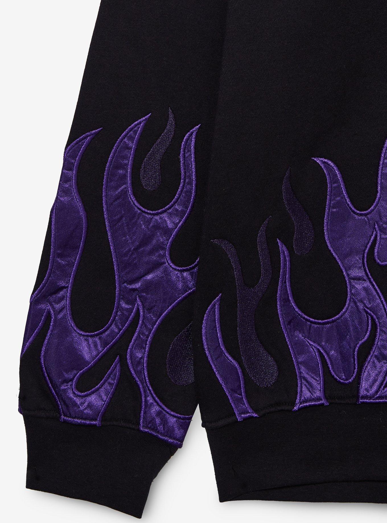 Her Universe Disney Sleeping Beauty Maleficent Flame Crewneck - BoxLunch Exclusive, PURPLE, alternate