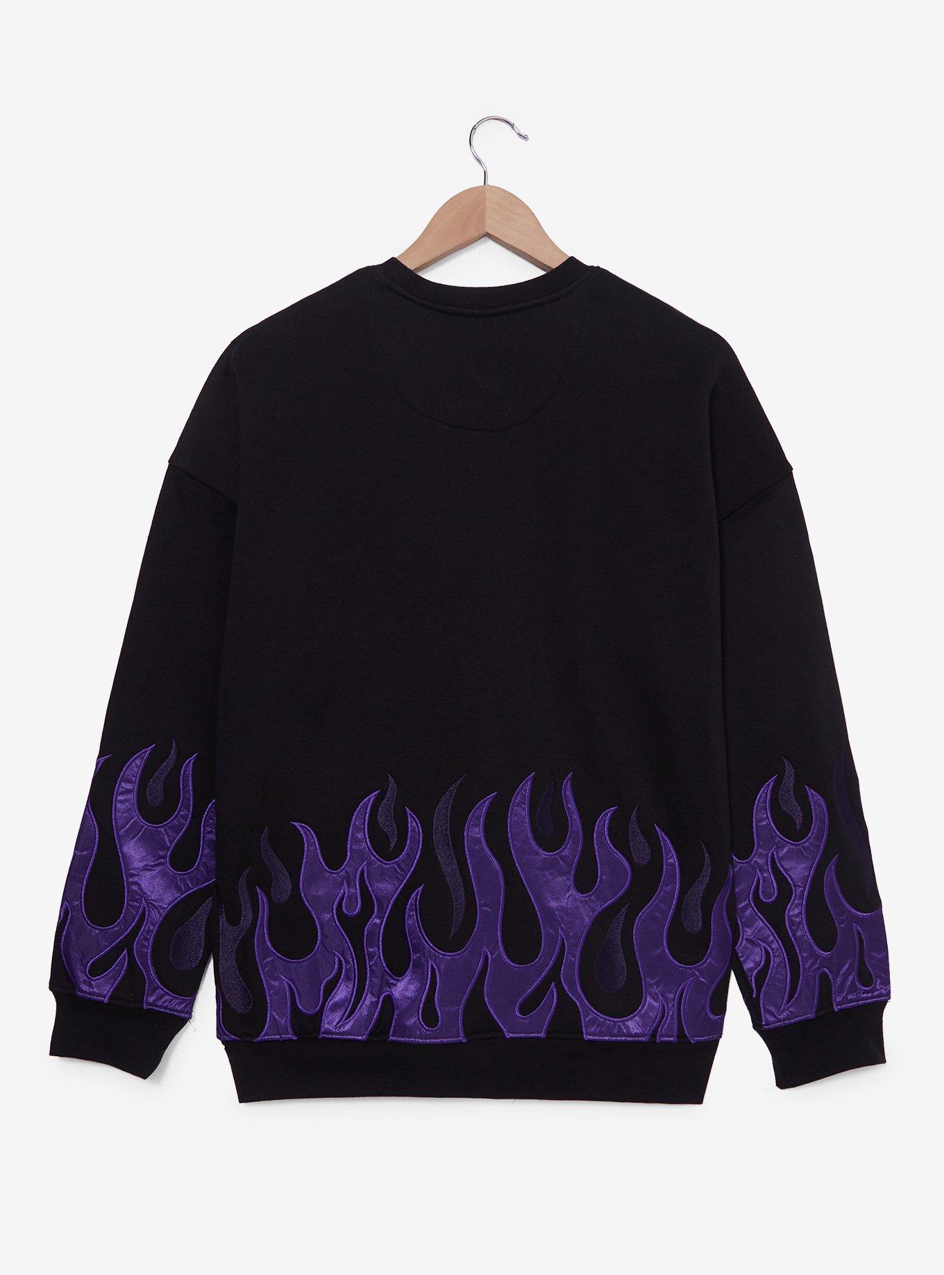 Her Universe Disney Sleeping Beauty Maleficent Flame Crewneck - BoxLunch Exclusive, PURPLE, alternate