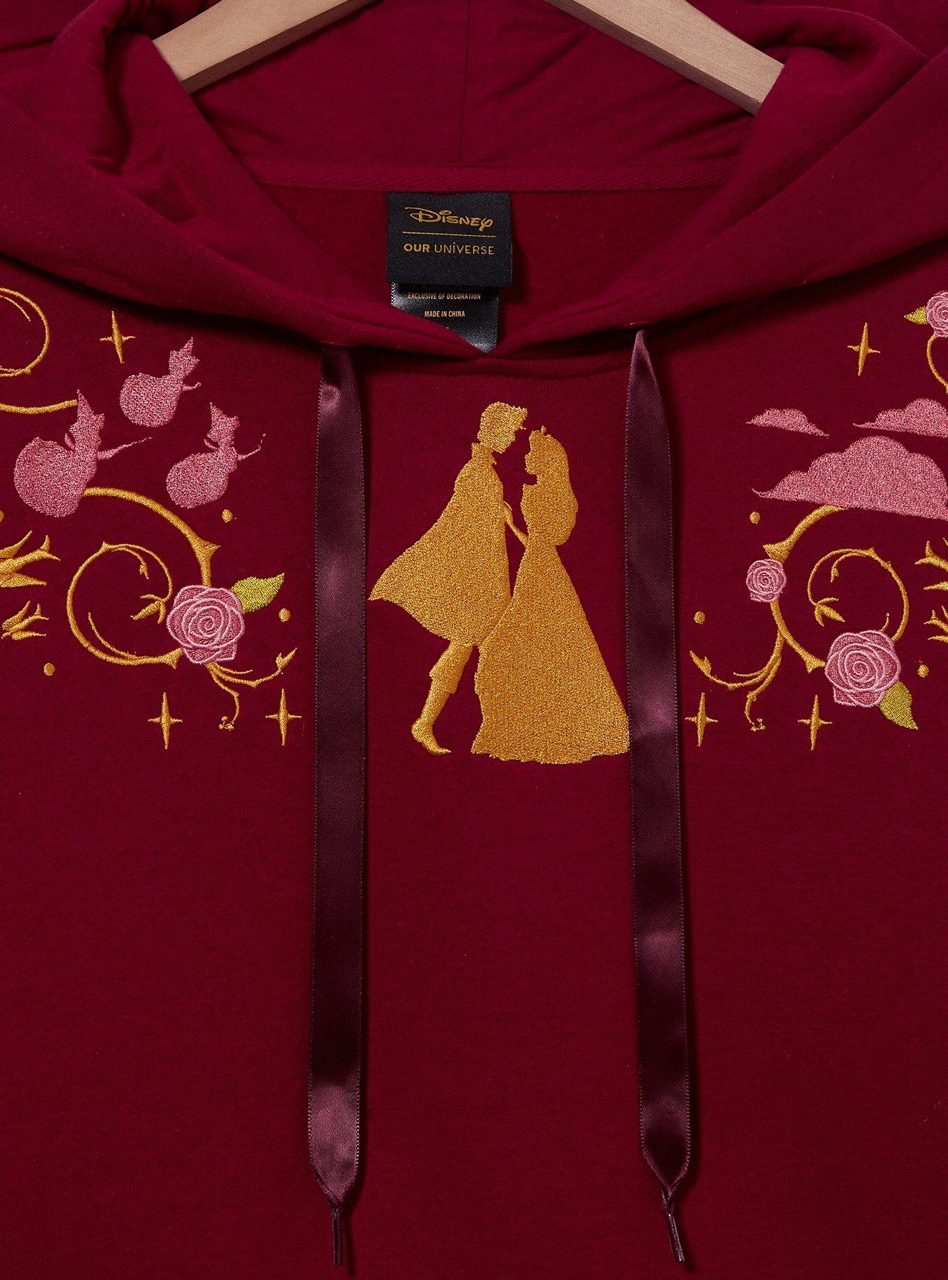 Disney Sleeping Beauty Once Upon a Dream Embroidered Hoodie &mdash; BoxLunch Exclusive, RED, alternate