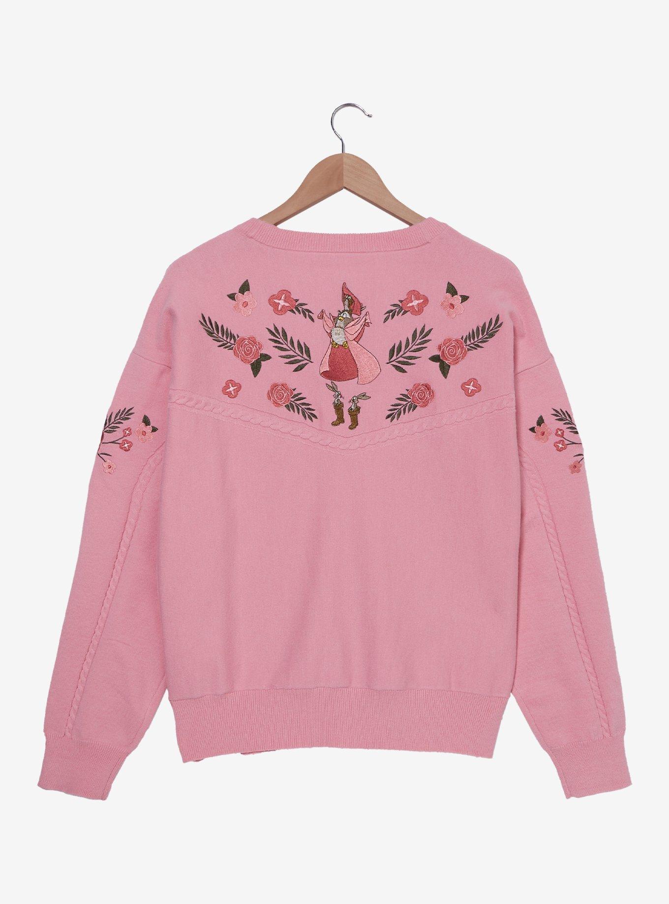 Disney Sleeping Beauty Woodland Critters Women's Plus Size Cardigan &mdash; BoxLunch Exclusive, OATMEAL, alternate