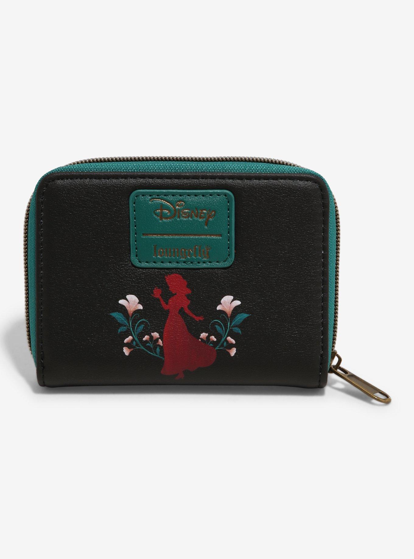 Loungefly Snow White And The Seven Dwarfs Floral Apple Mini Zipper Wallet, , hi-res