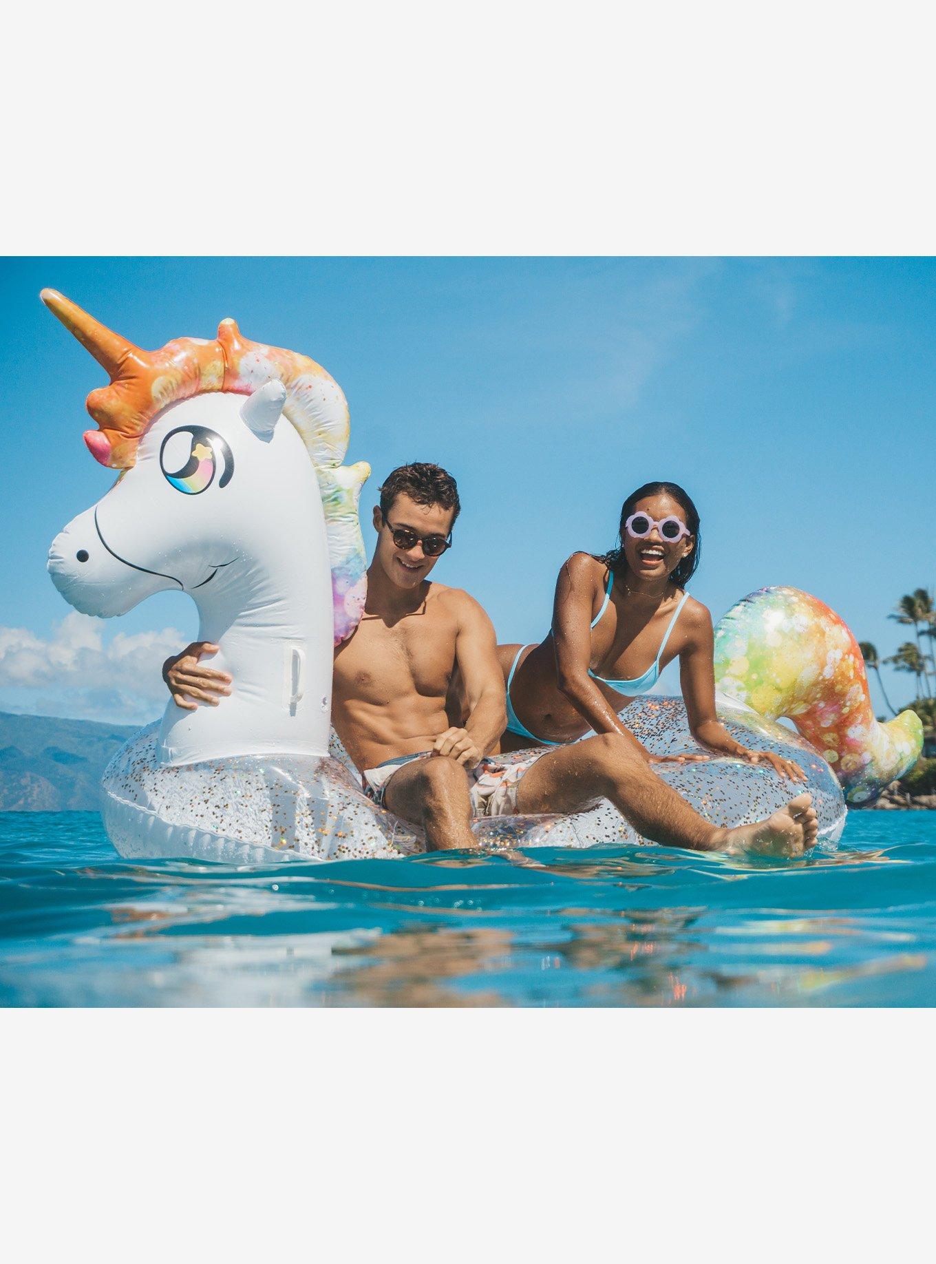 Glitter Unicorn Gigantic Beach and Pool Raft, , alternate