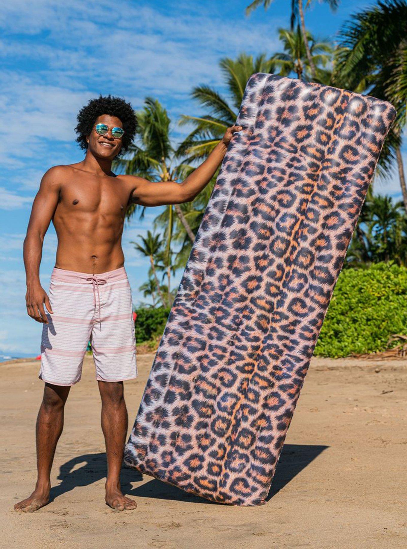Safari Collection Deluxe Pool Raft 74" Leopard, , alternate