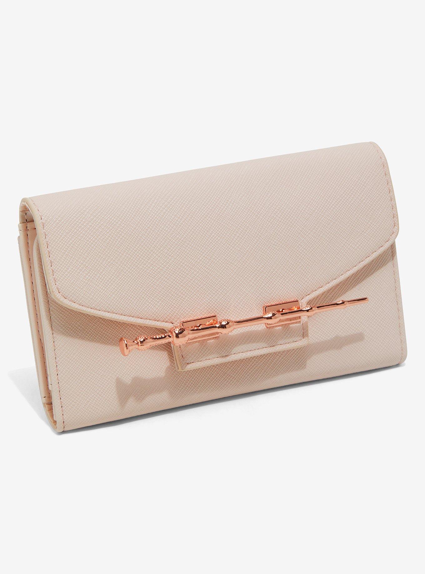 Loungefly Harry Potter Elder Wand Blush Pink Wallet — BoxLunch Exclusive, , hi-res