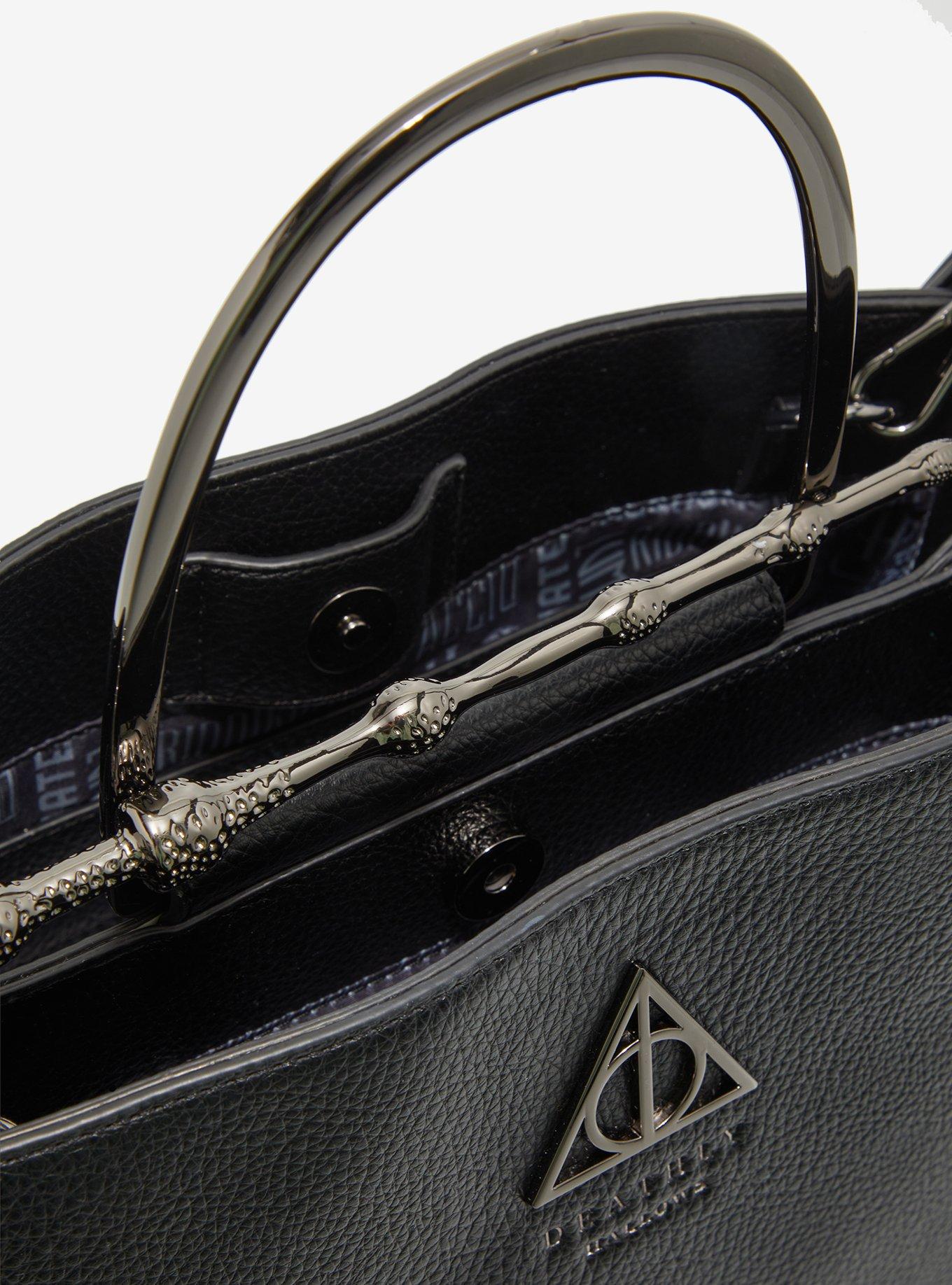 Loungefly Harry Potter Deathly Hallows Elder Wand Black (New Pebble Texture) Handbag - BoxLunch Exclusive, , alternate