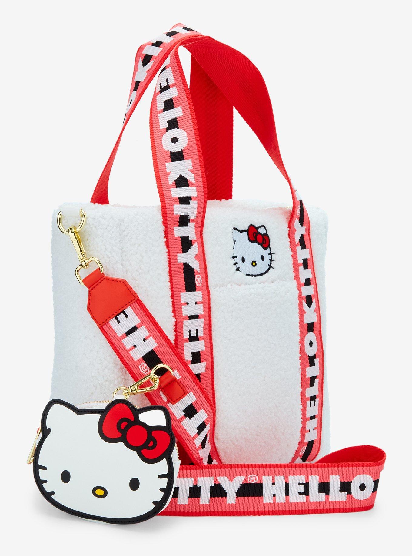 Loungefly Sanrio Hello Kitty Sherpa Tote with Coin Purse - BoxLunch Exclusive, , hi-res