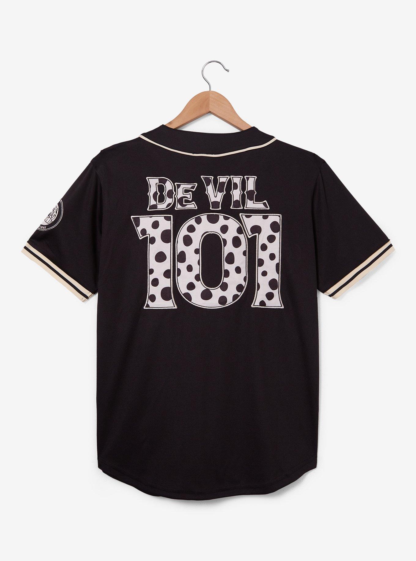 Disney 101 Dalmatians Cruella de Vil Black Baseball Jersey - BoxLunch Exclusive, BLACK, alternate