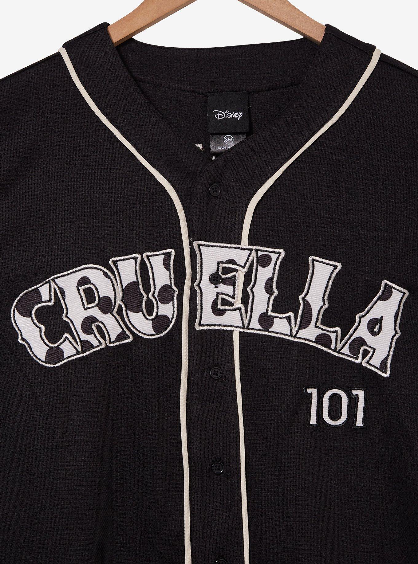 Disney 101 Dalmatians Cruella de Vil Black Baseball Jersey - BoxLunch Exclusive, BLACK, alternate