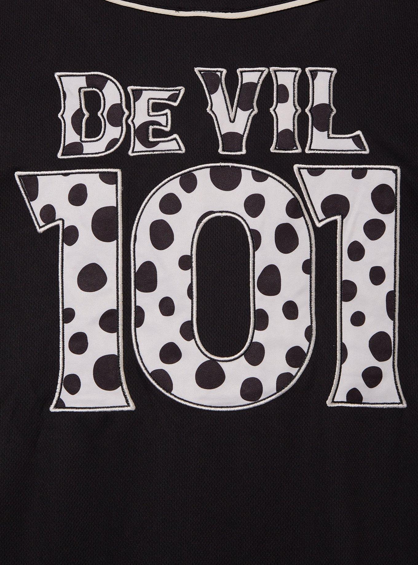 Disney 101 Dalmatians Cruella de Vil Black Baseball Jersey - BoxLunch Exclusive, BLACK, alternate