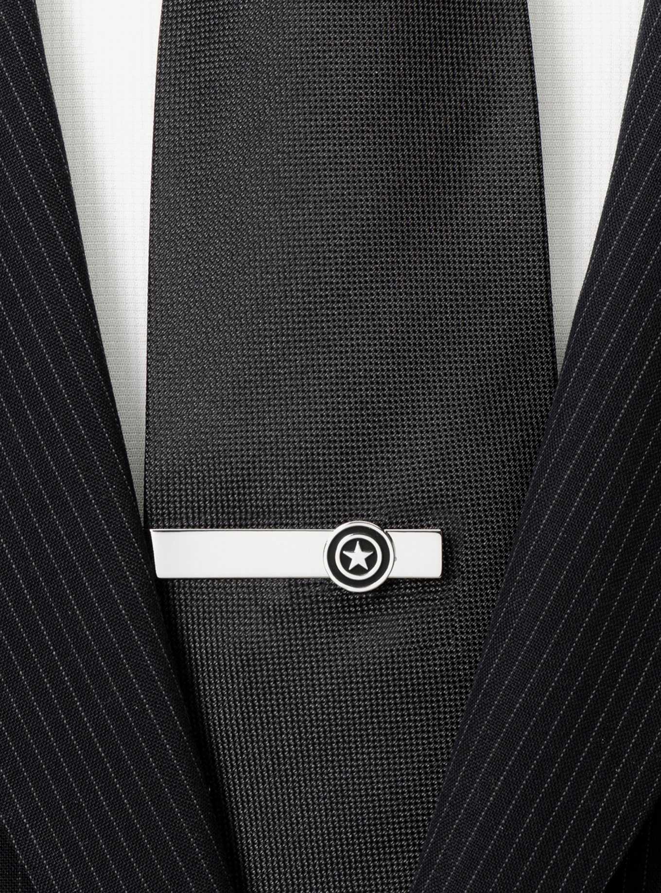 Marvel Captain America Silver Reporting for Duty Tie Bar, , hi-res