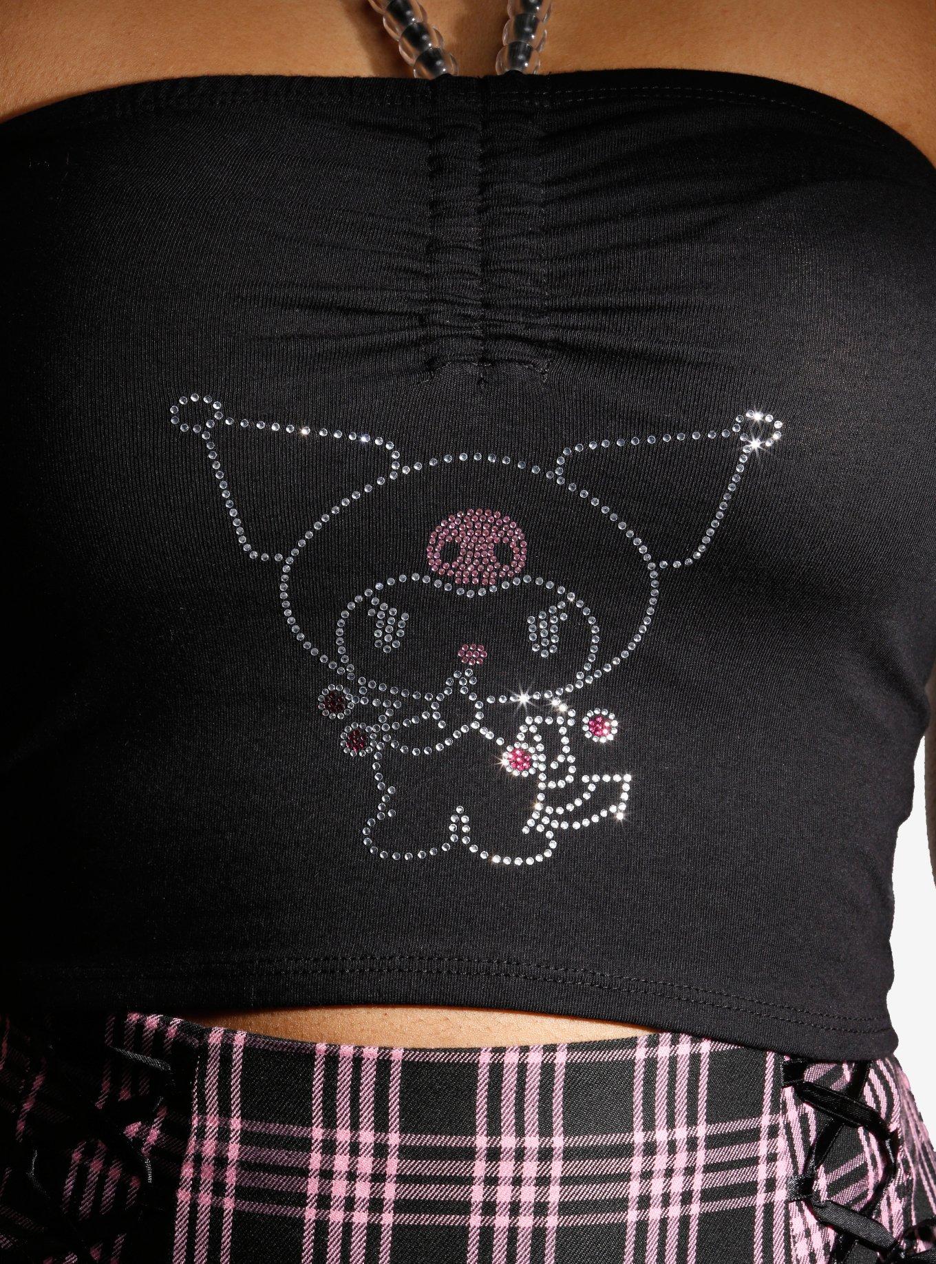 Kuromi Rhinestone Girls Halter Top, MULTI, alternate