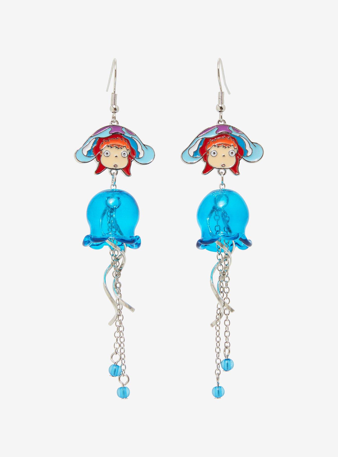 Studio Ghibli Ponyo Dangling Ponyo and Jellyfish Earrings - BoxLunch Exclusive, , alternate