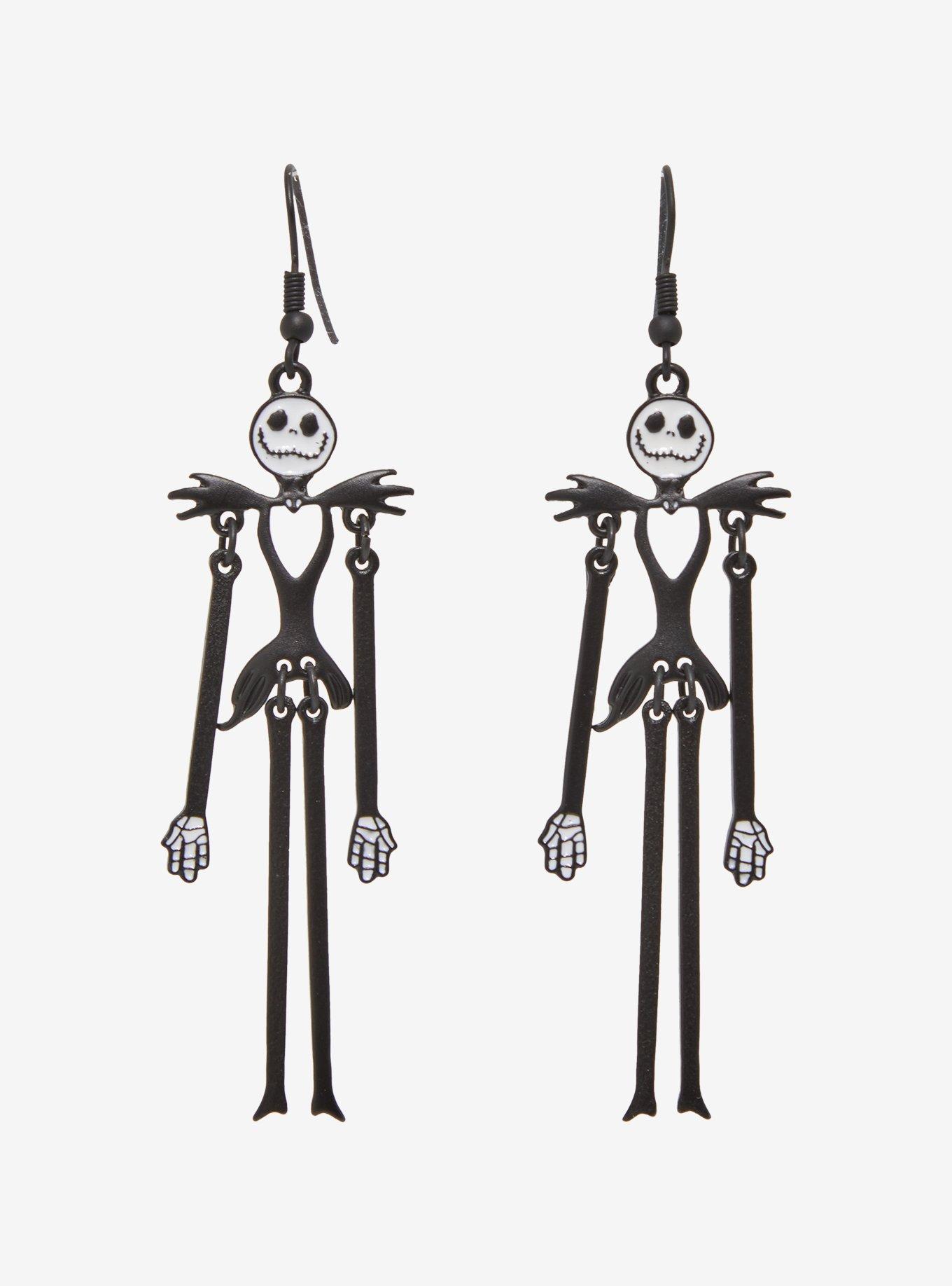 Her Universe Disney The Nightmare Before Christmas Jack Skellington Hanging Earrings — BoxLunch Exclusive, , alternate