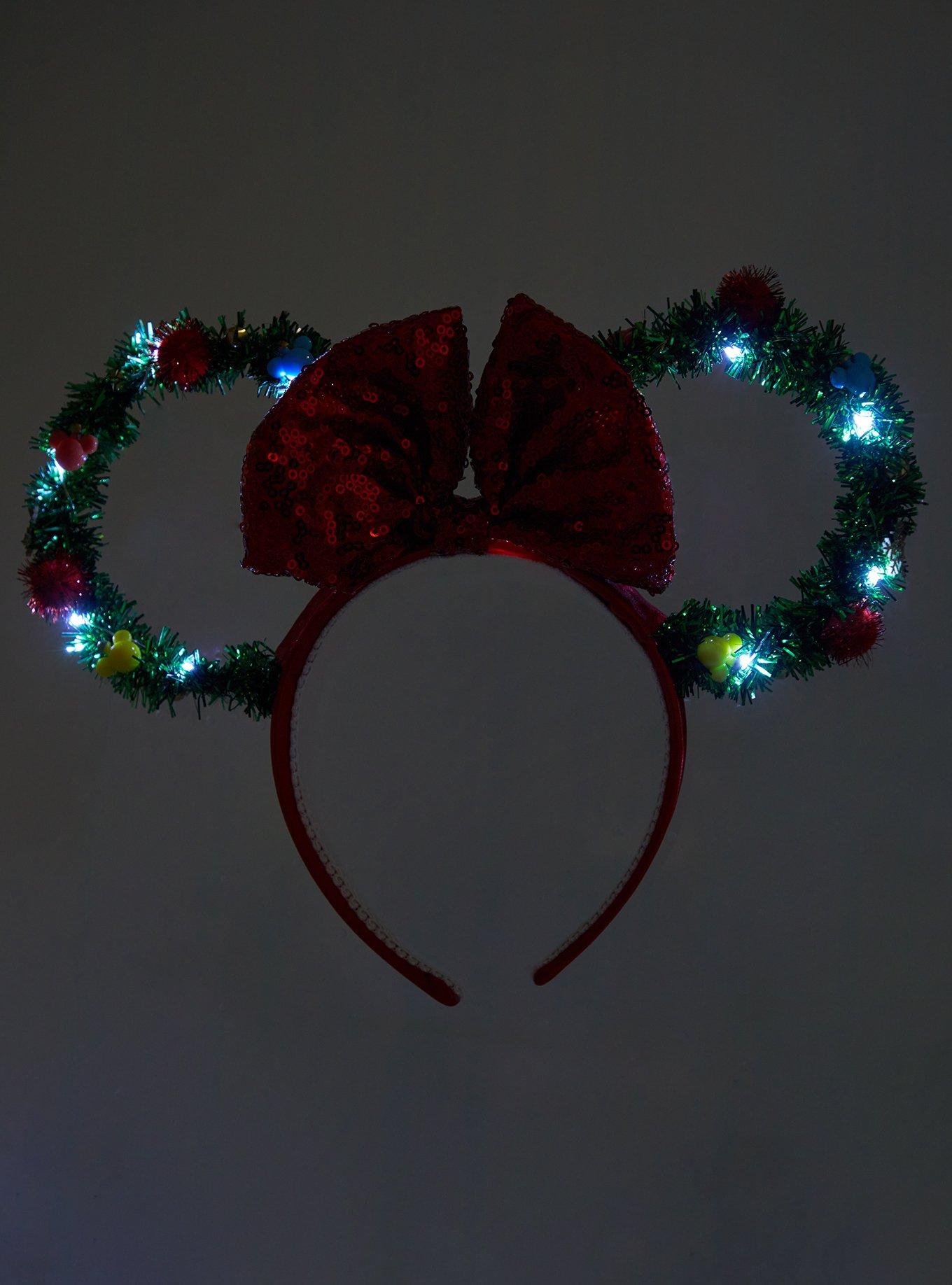 Disney Minnie Mouse Wreath Light-Up Ears Headband - BoxLunch Exclusive, , alternate