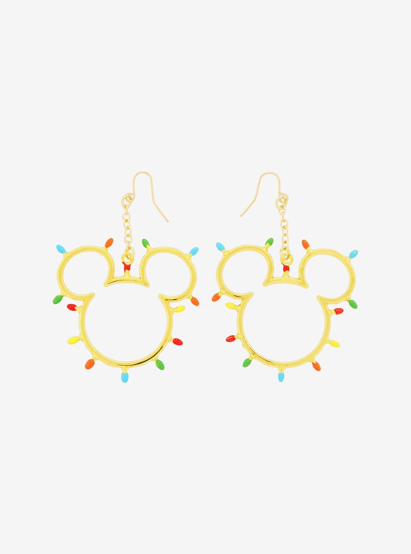 Disney Mickey Mouse Christmas Lights Hook Earrings - BoxLunch Exclusive, , alternate