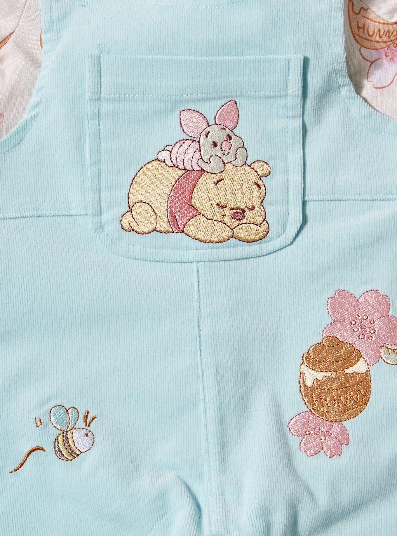 Disney Winnie the Pooh Cherry Blossom & Honey Infant One-Piece and Overall Set - BoxLunch Exclusive, LIGHT BLUE, alternate