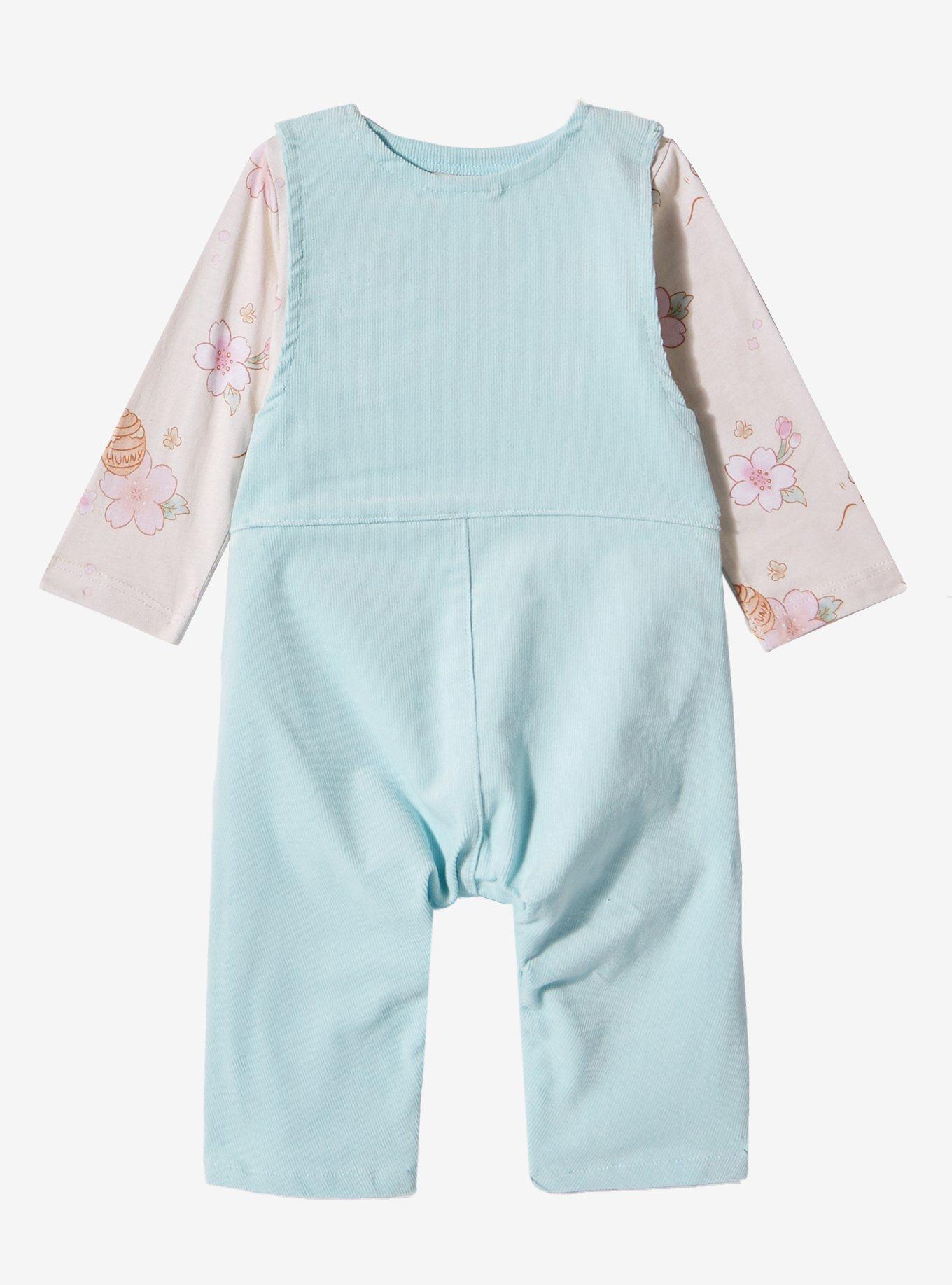 Disney Winnie the Pooh Cherry Blossom & Honey Infant One-Piece and Overall Set - BoxLunch Exclusive, LIGHT BLUE, alternate