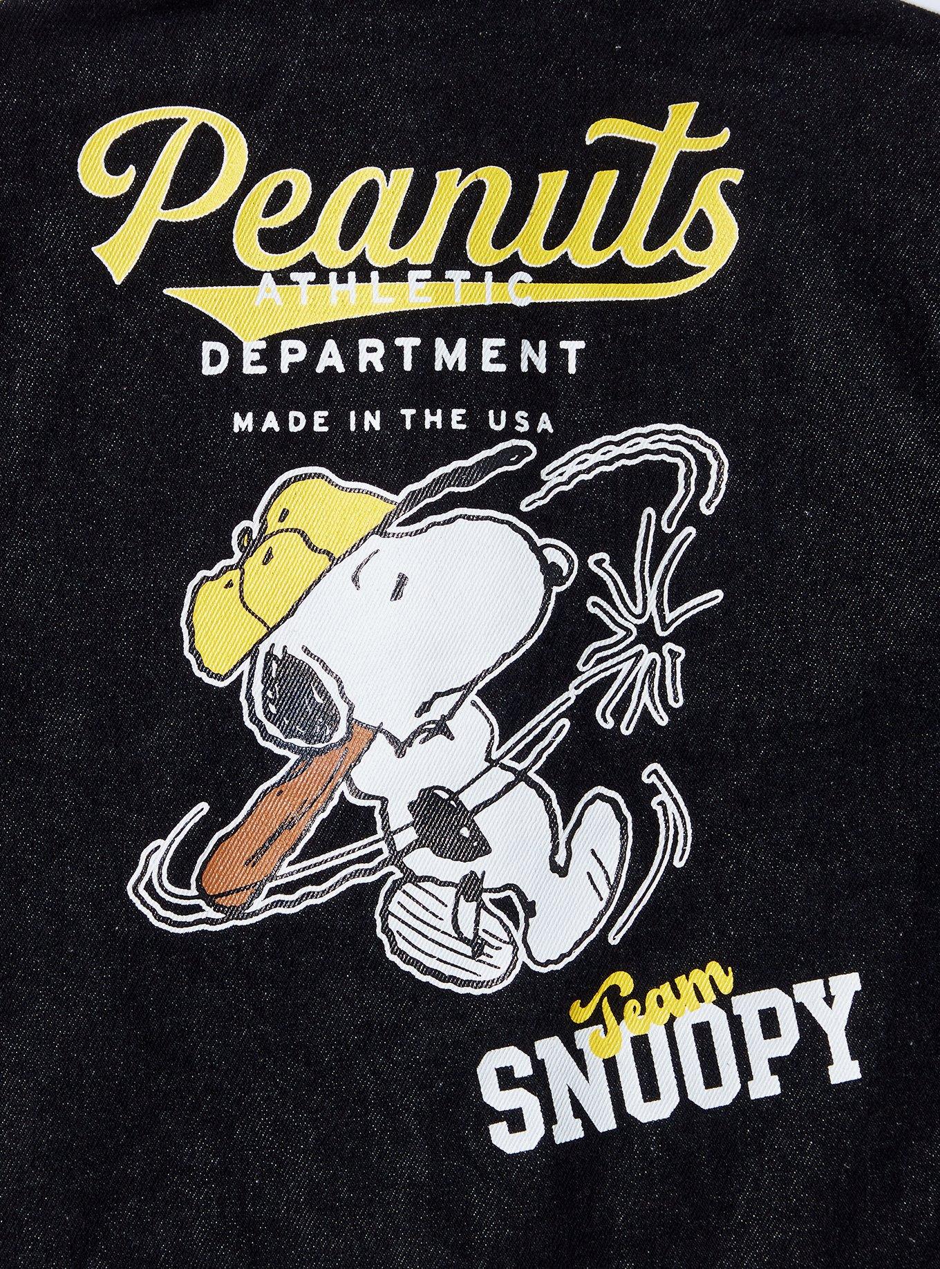 Peanuts Snoopy & Woodstock Toddler Baseball Denim Jacket &mdash; BoxLunch Exclusive, MULTI, alternate