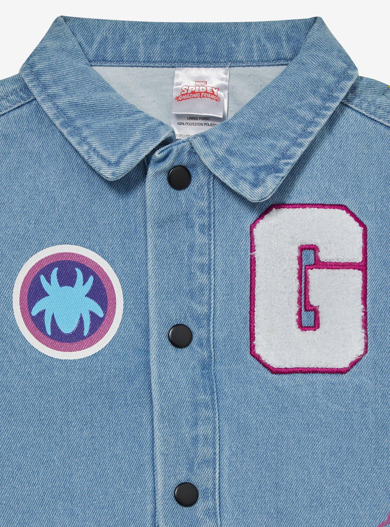 Marvel Spidey and His Amazing Friends Ghost-Spider Toddler Denim Jacket - BoxLunch Exclusive, MULTI, alternate