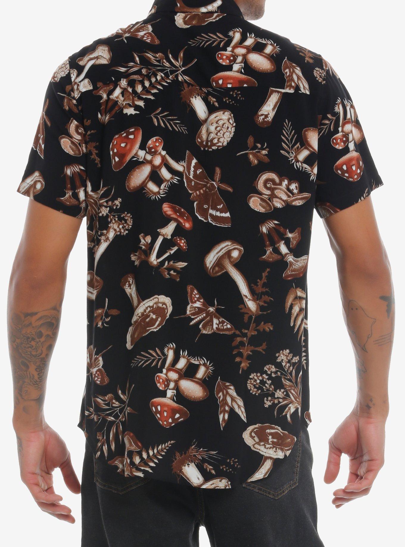 Thorn & Fable Mushroom Flora Woven Button-Up, MULTI, alternate