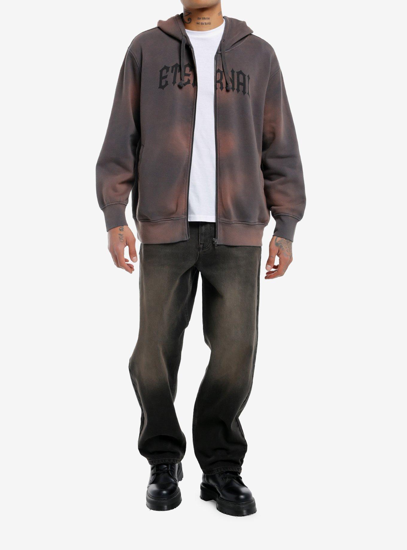 Eternal Spine Burn Wash Hoodie, , hi-res