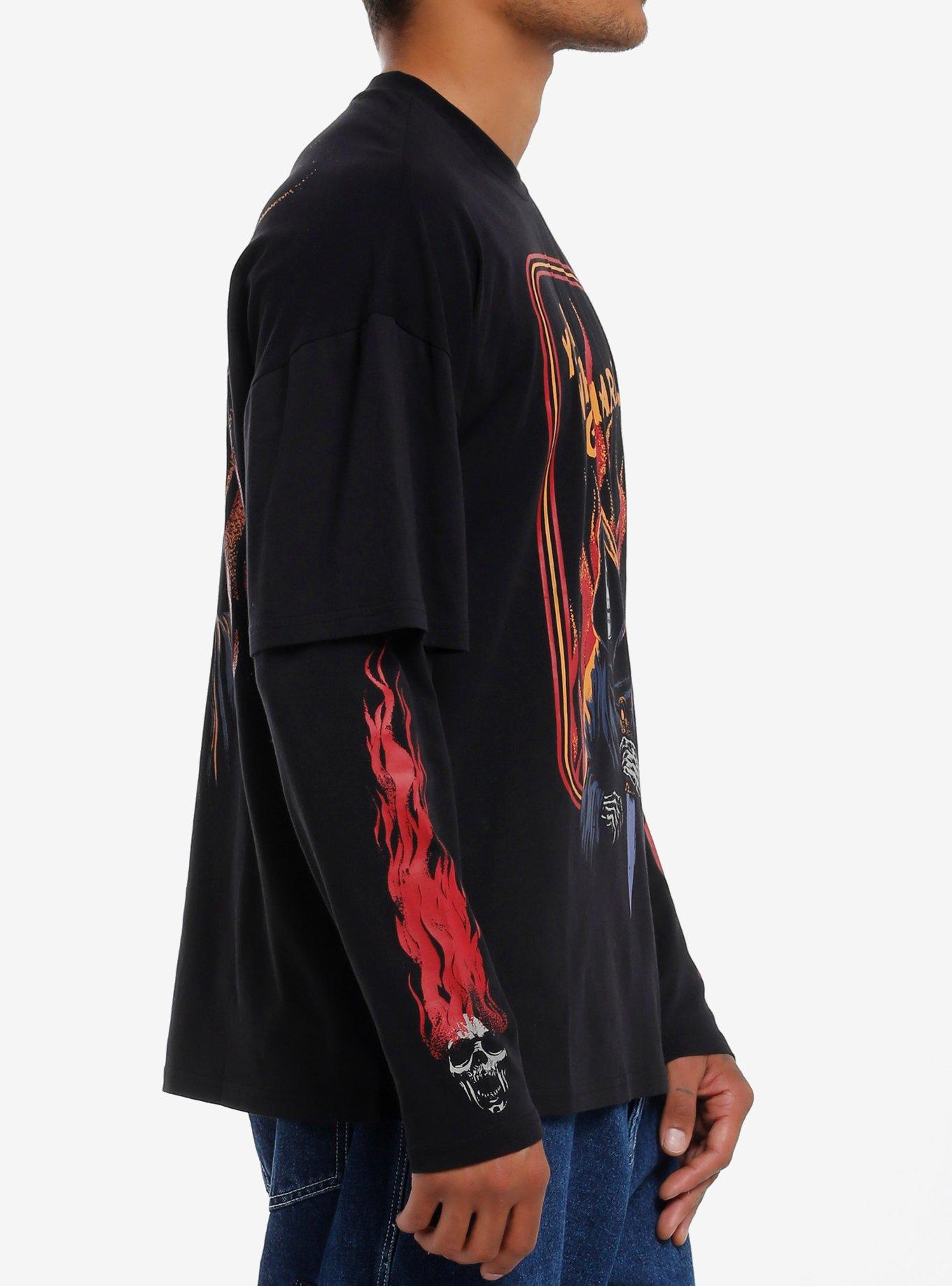Grim Reaper Worst Nightmare Twofer Long-Sleeve T-Shirt, RED, alternate