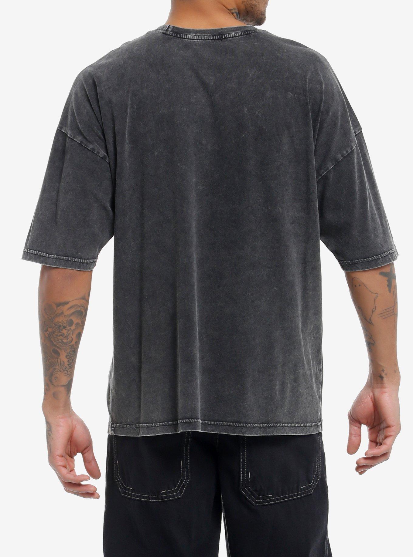 Social Collision Skull & Rib Cage Filigree T-Shirt, GREY, alternate