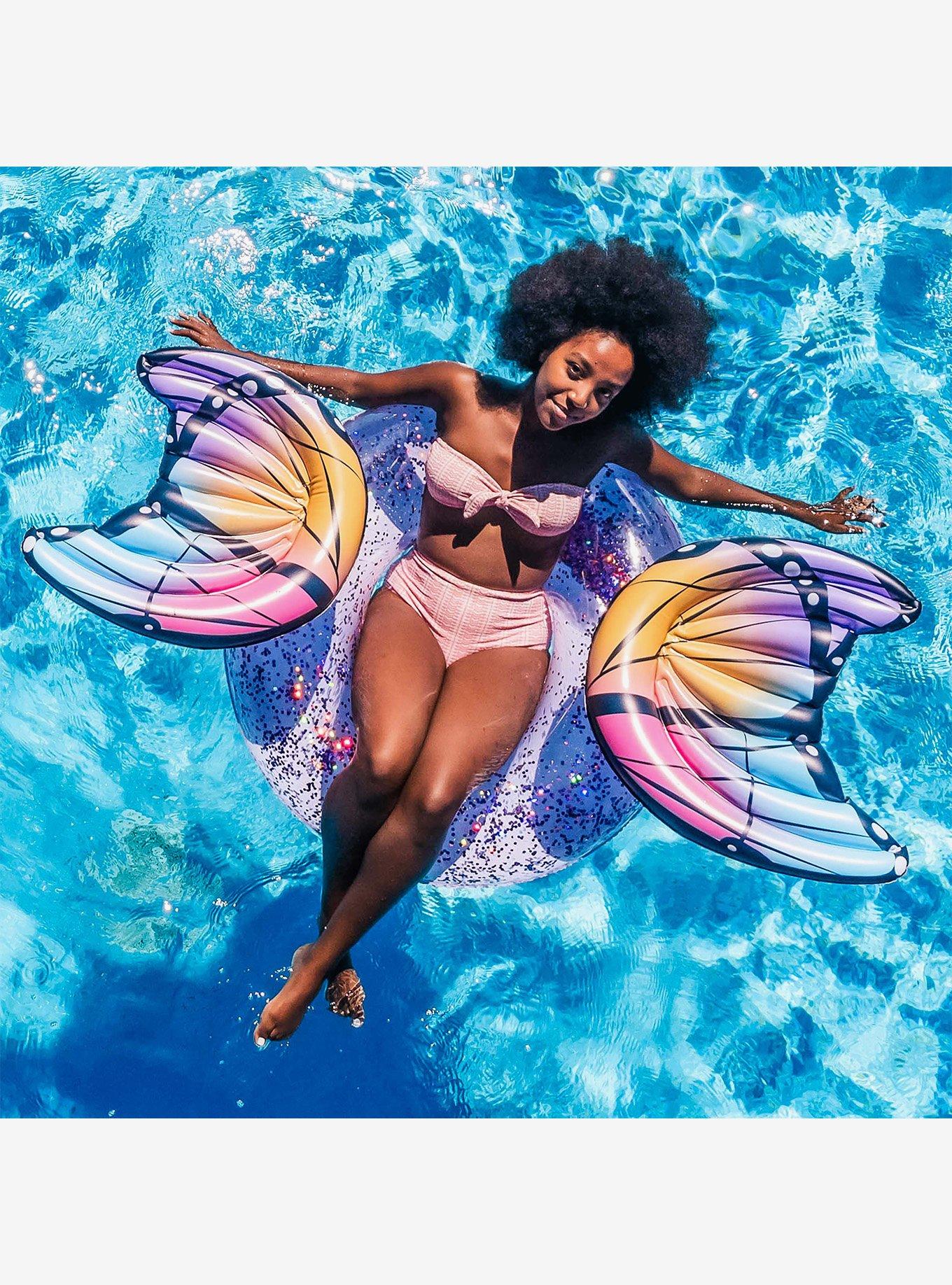 Glitter Butterfly 40" Beach and Pool Tube, , alternate