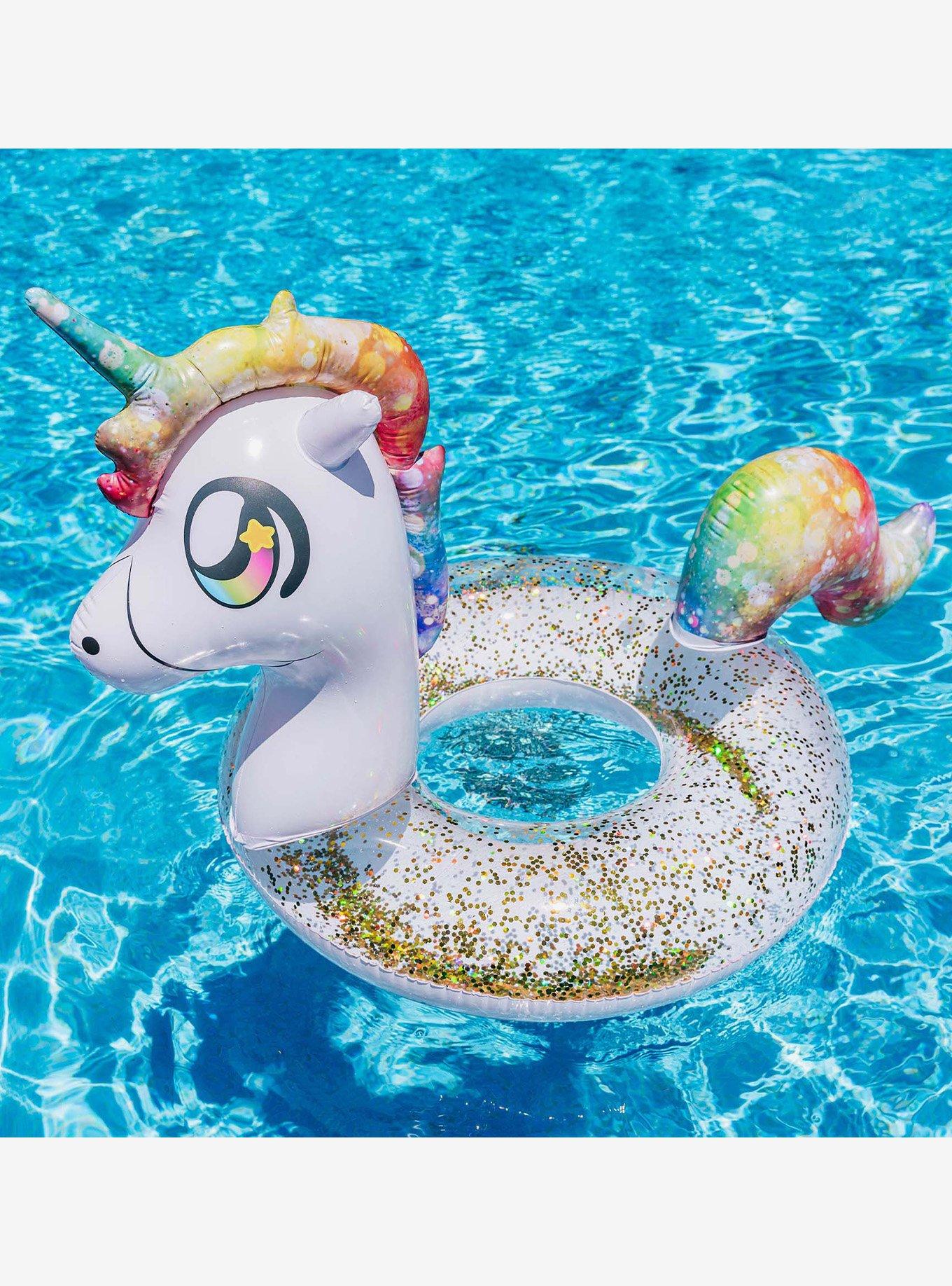 Glitter Unicorn 40" Beach and Pool Tube, , alternate