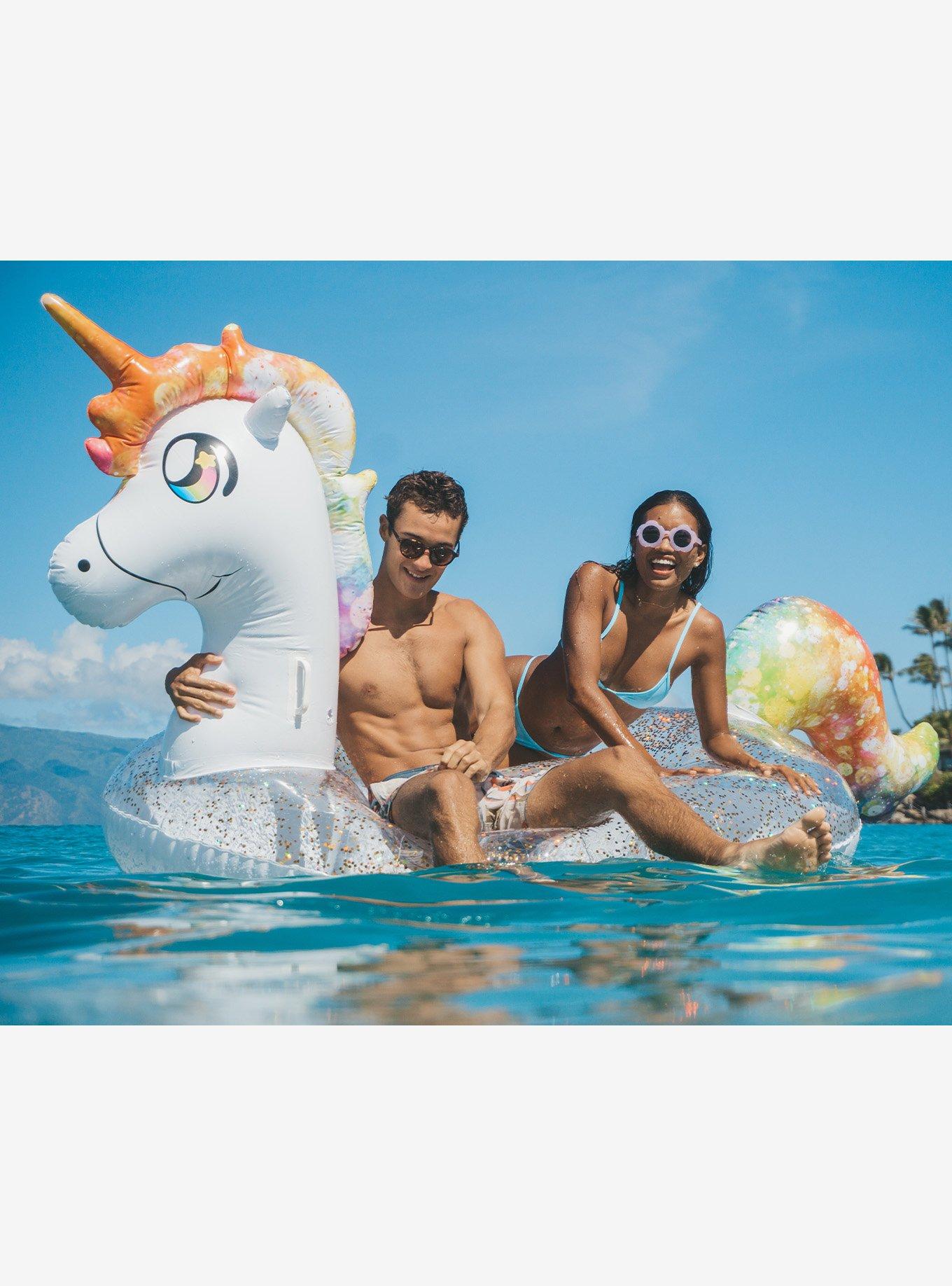 Glitter Unicorn Gigantic Beach and Pool Raft, , alternate