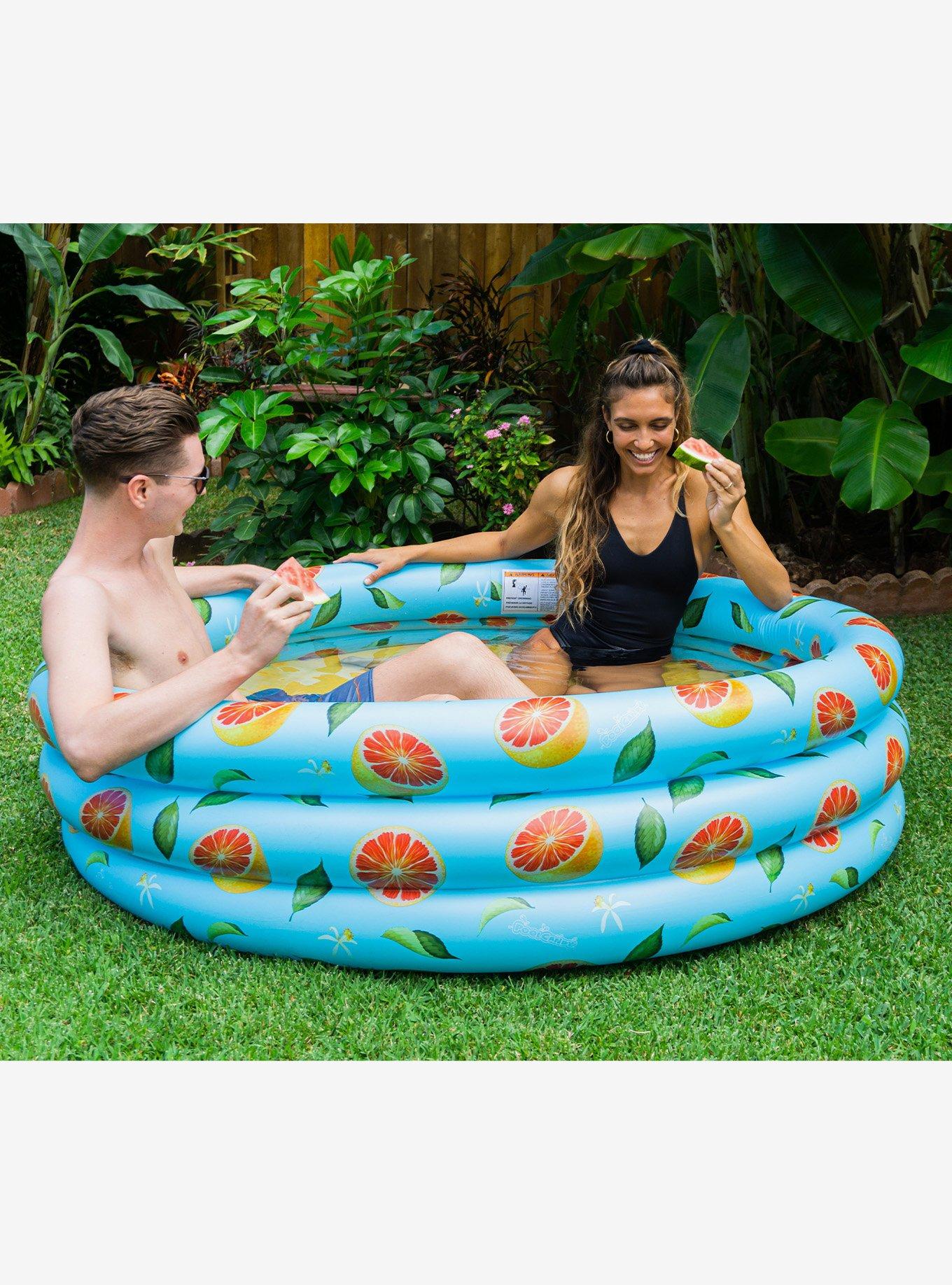 Inflatable Grapefruit Sunning Pool, , alternate