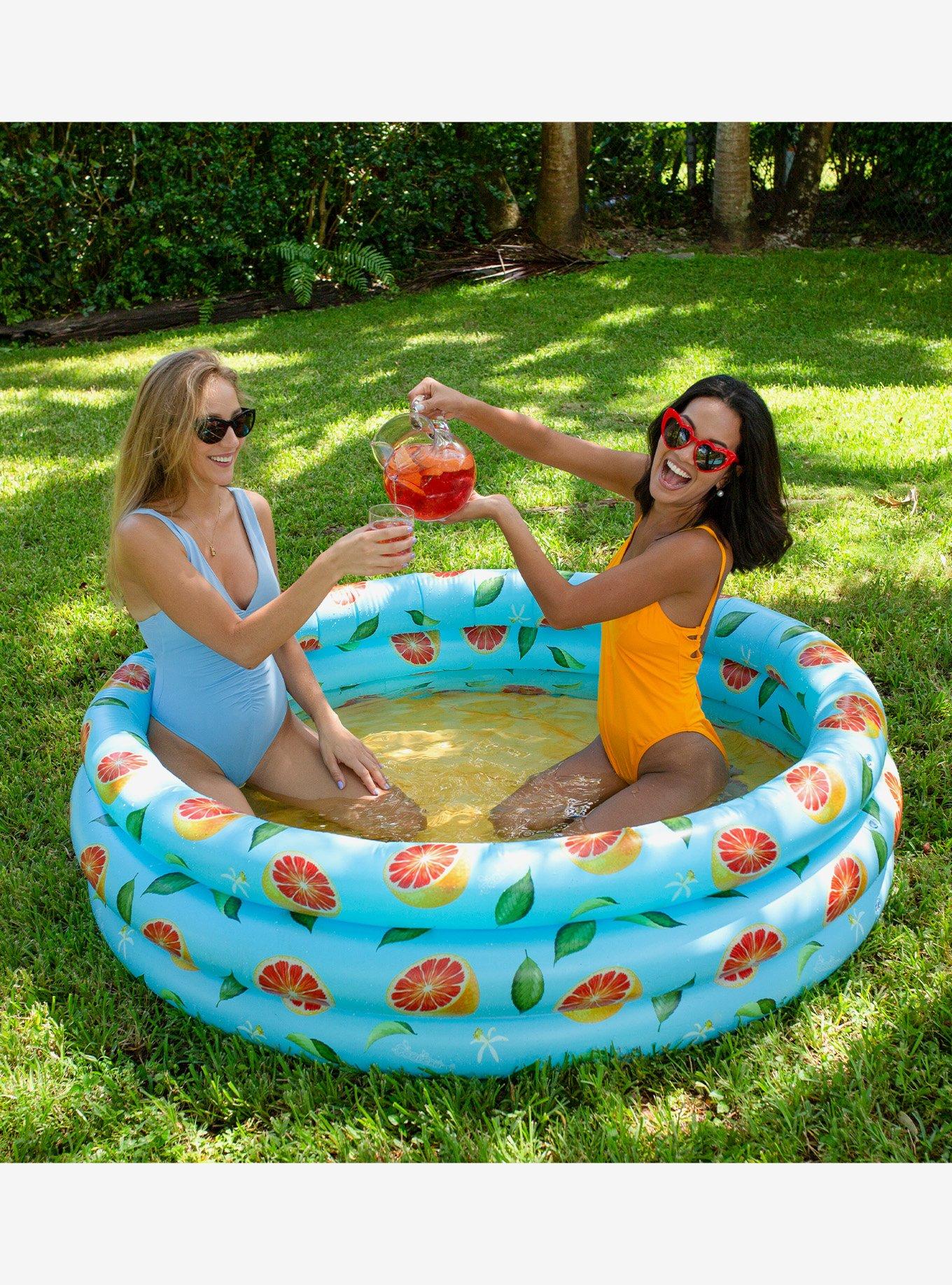 Inflatable Grapefruit Sunning Pool, , alternate